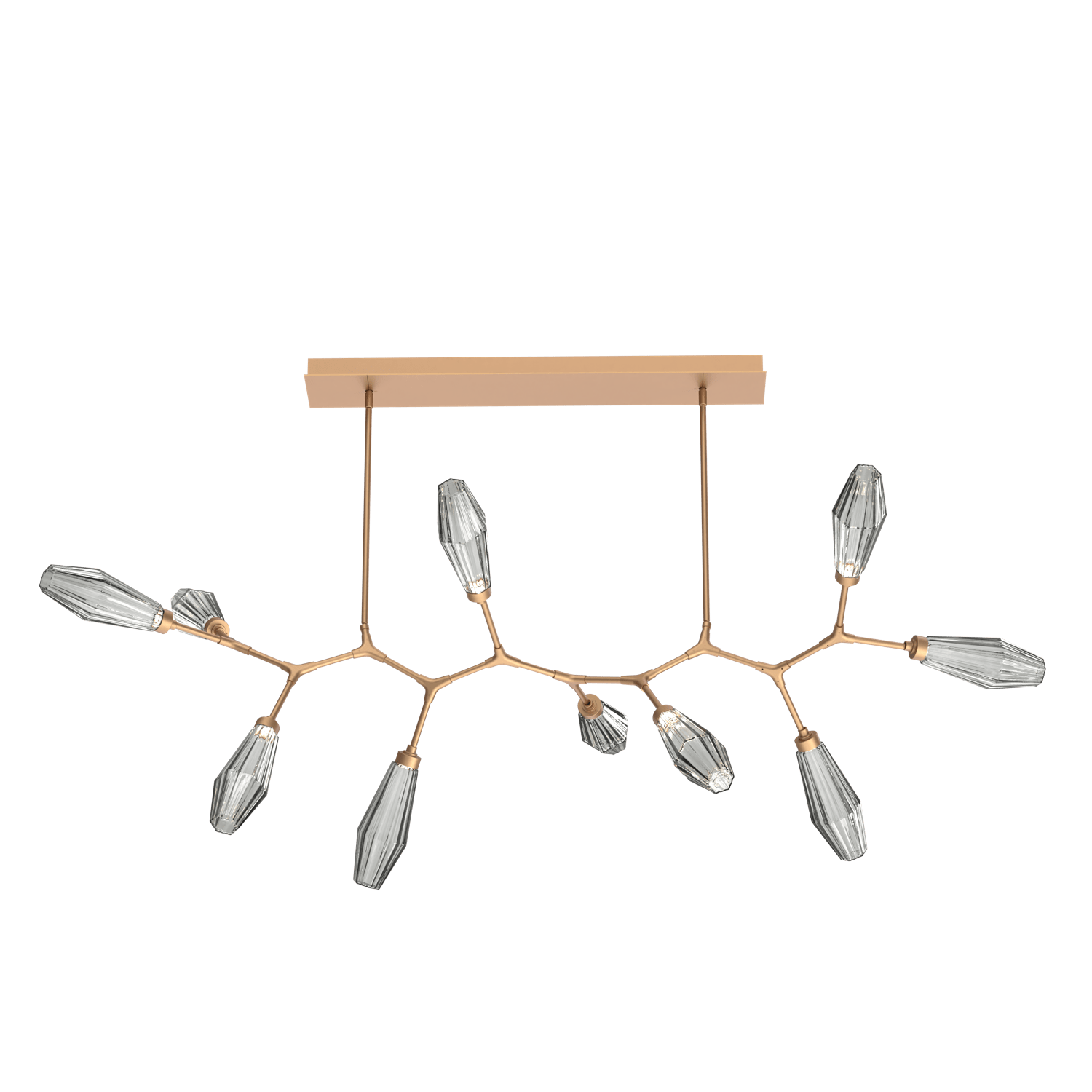 PLB0049-BC-NB-RS-Hammerton-Studio-Aalto-10-light-modern-branch-chandelier-with-novel-brass-finish-and-optic-ribbed-smoke-glass-shades-and-LED-lamping