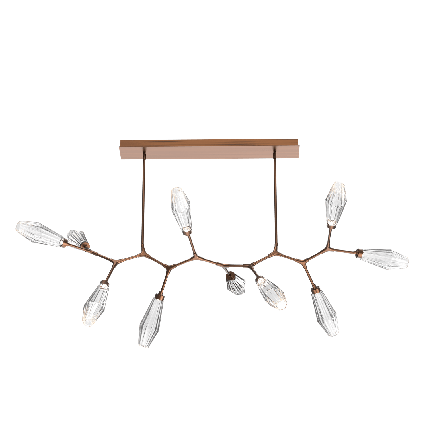 PLB0049-BC-RB-RC-Hammerton-Studio-Aalto-10-light-modern-branch-chandelier-with-oil-rubbed-bronze-finish-and-optic-ribbed-clear-glass-shades-and-LED-lamping