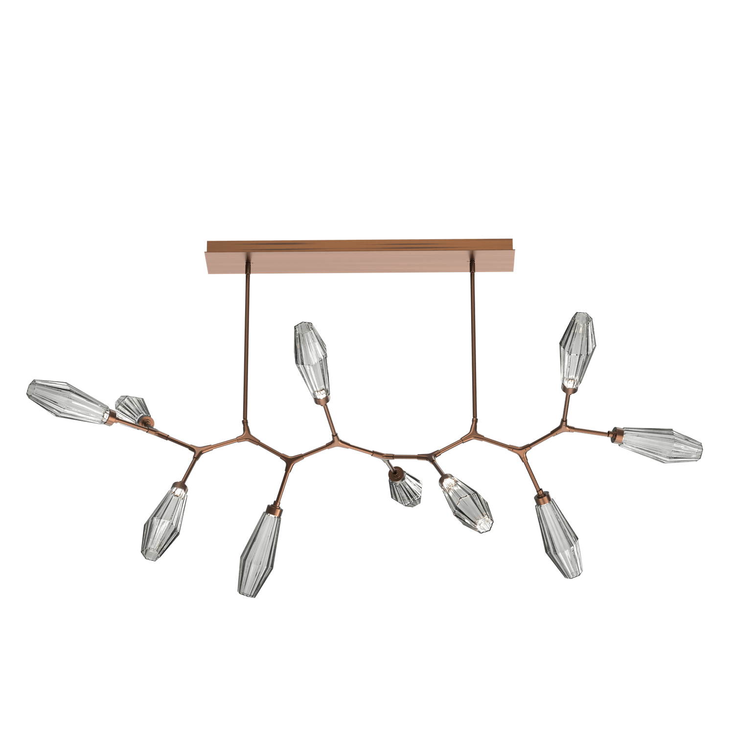 PLB0049-BC-RB-RS-Hammerton-Studio-Aalto-10-light-modern-branch-chandelier-with-oil-rubbed-bronze-finish-and-optic-ribbed-smoke-glass-shades-and-LED-lamping