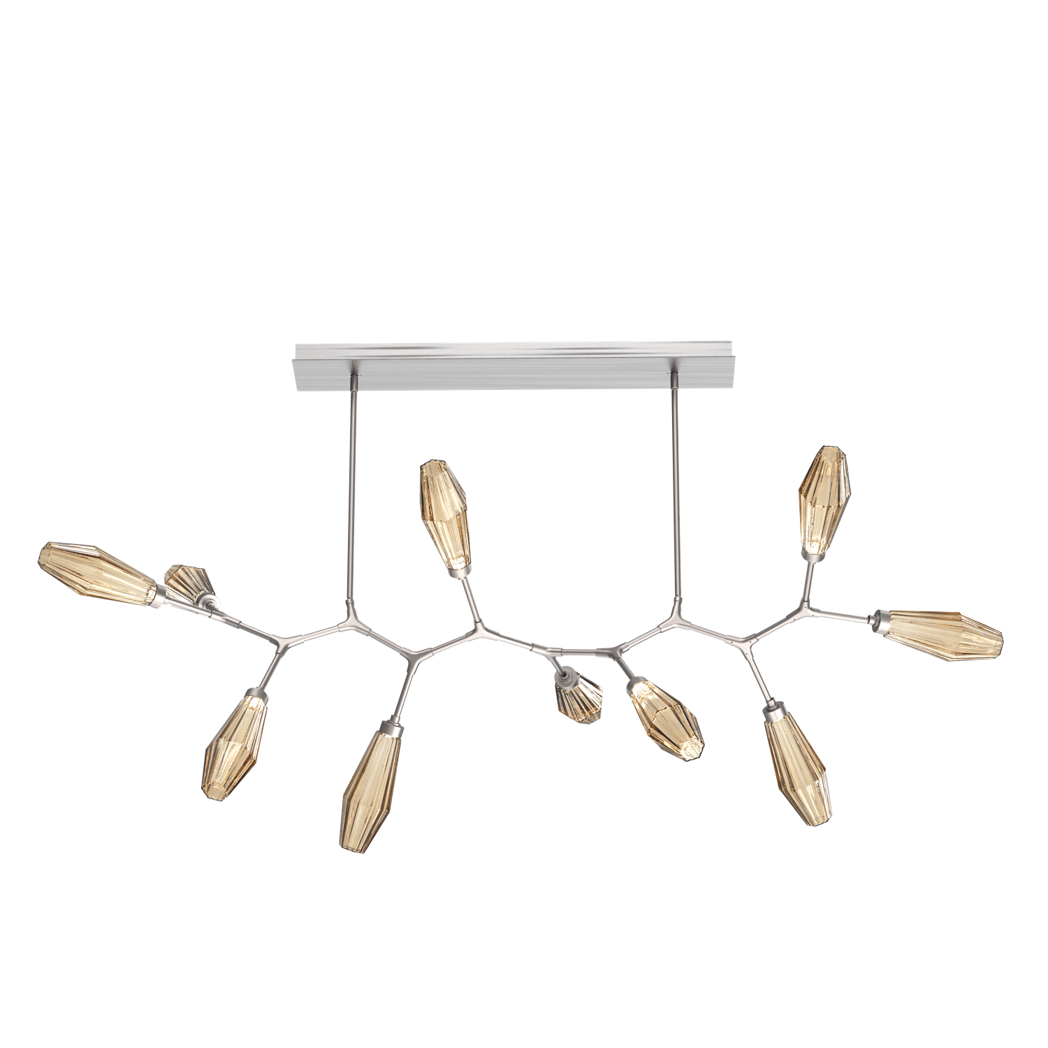 PLB0049-BC-SN-RB-Hammerton-Studio-Aalto-10-light-modern-branch-chandelier-with-satin-nickel-finish-and-optic-ribbed-bronze-glass-shades-and-LED-lamping