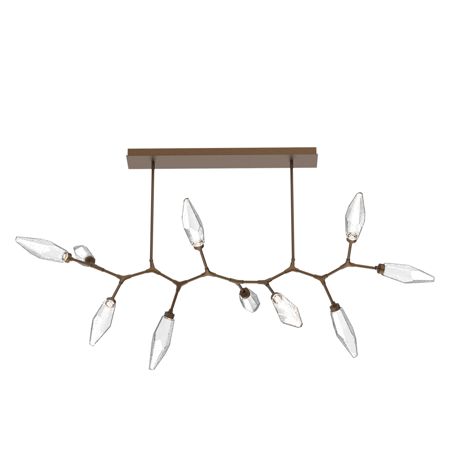 PLB0050-BC-FB-CC-Hammerton-Studio-Rock-Crystal-10-light-modern-branch-chandelier-with-flat-bronze-finish-and-clear-glass-shades-and-LED-lamping