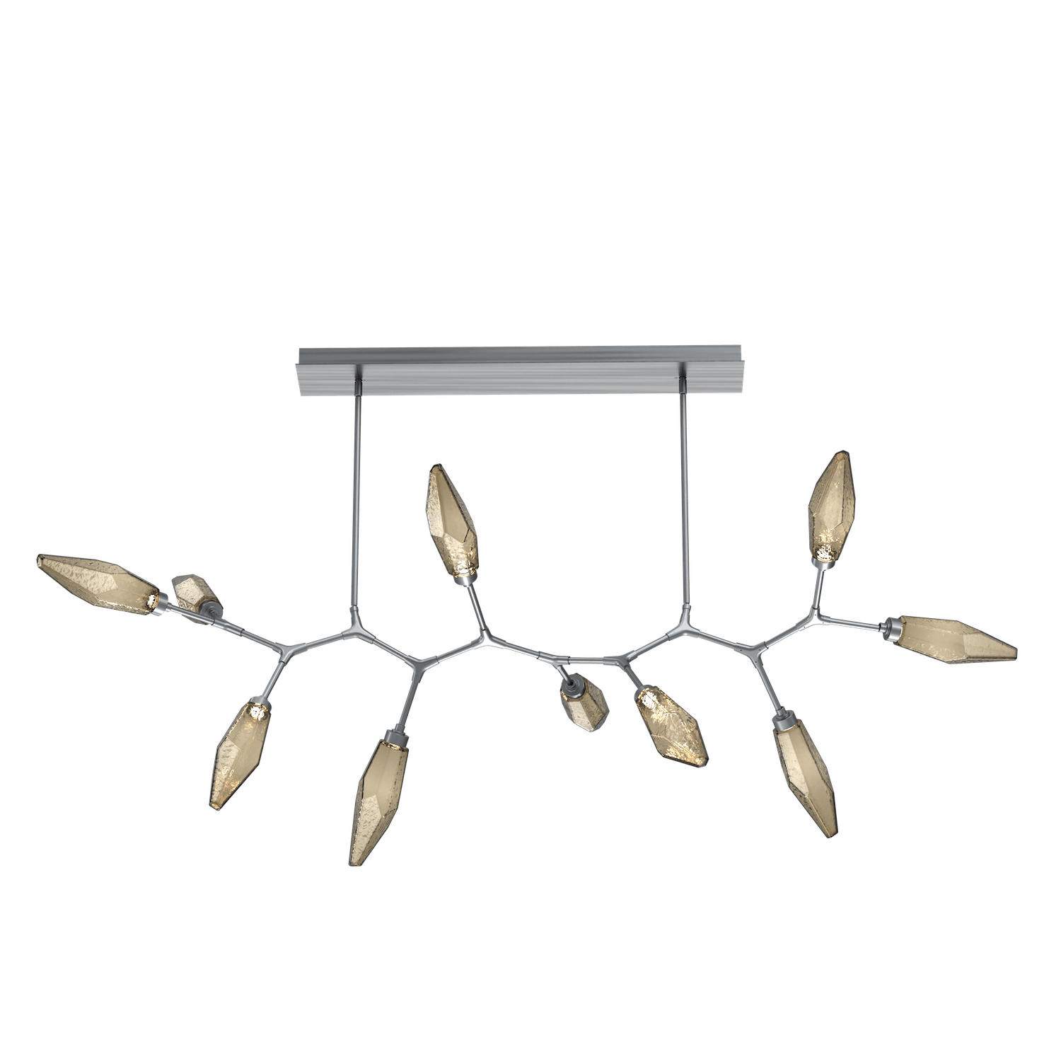PLB0050-BC-GM-CB-Hammerton-Studio-Rock-Crystal-10-light-modern-branch-chandelier-with-gunmetal-finish-and-chilled-bronze-blown-glass-shades-and-LED-lamping