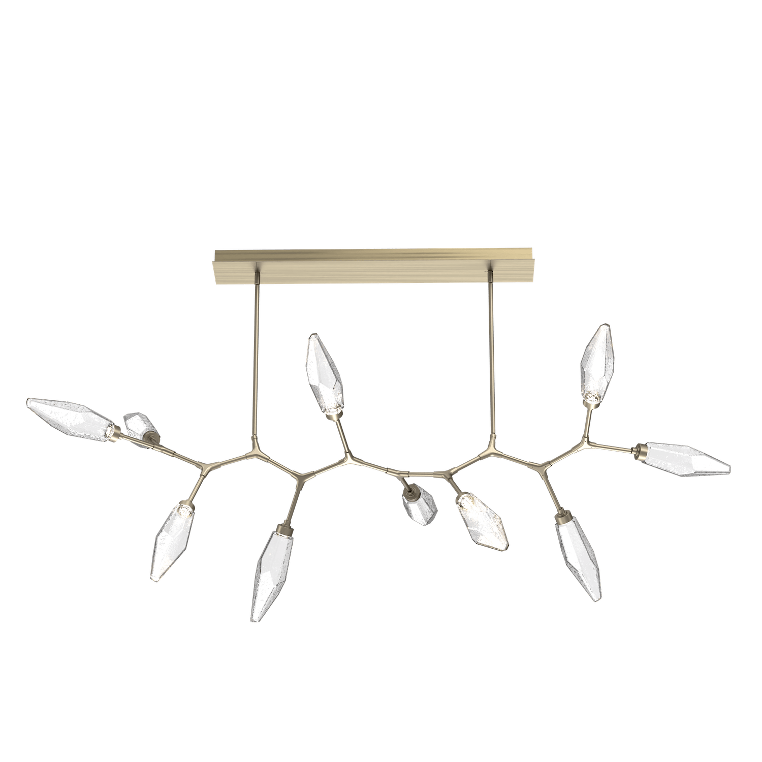 PLB0050-BC-HB-CC-Hammerton-Studio-Rock-Crystal-10-light-modern-branch-chandelier-with-heritage-brass-finish-and-clear-glass-shades-and-LED-lamping