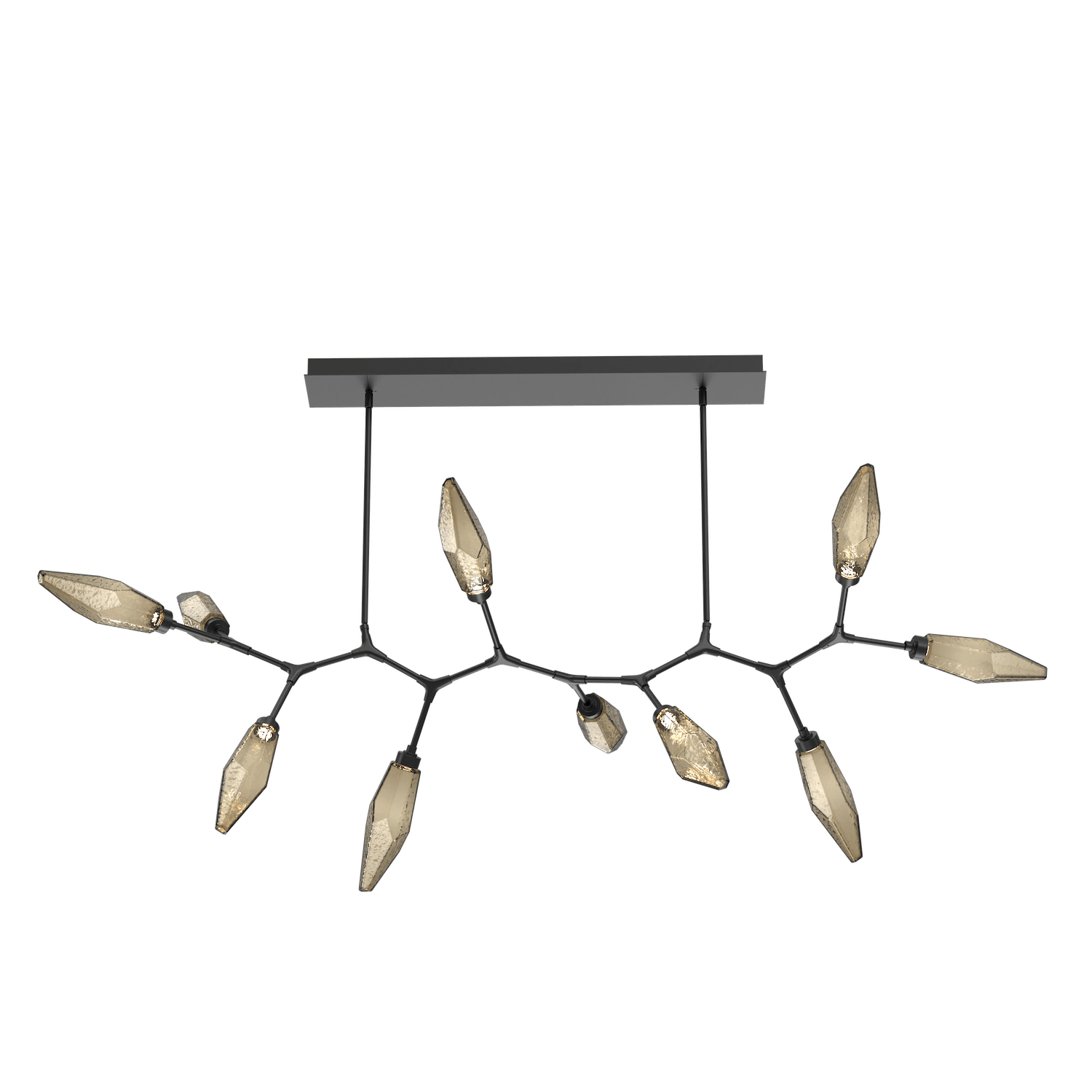 PLB0050-BC-MB-CB-Hammerton-Studio-Rock-Crystal-10-light-modern-branch-chandelier-with-matte-black-finish-and-chilled-bronze-blown-glass-shades-and-LED-lamping