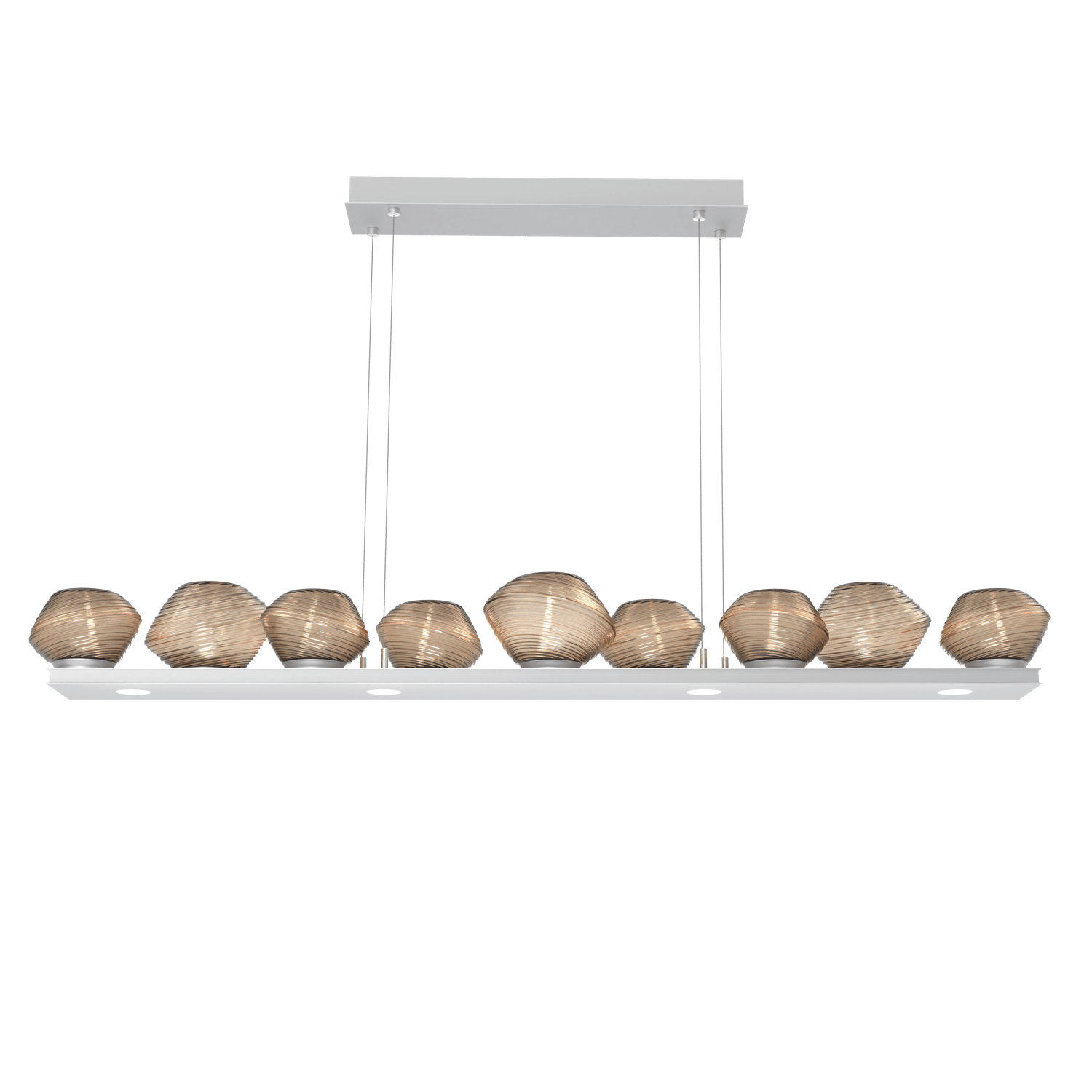 PLB0089-0C-CS-B-Hammerton-Studio-Mesa-59-inch-linear-chandelier-with-classic-silver-finish-and-bronze-blown-glass-shades-and-LED-lamping