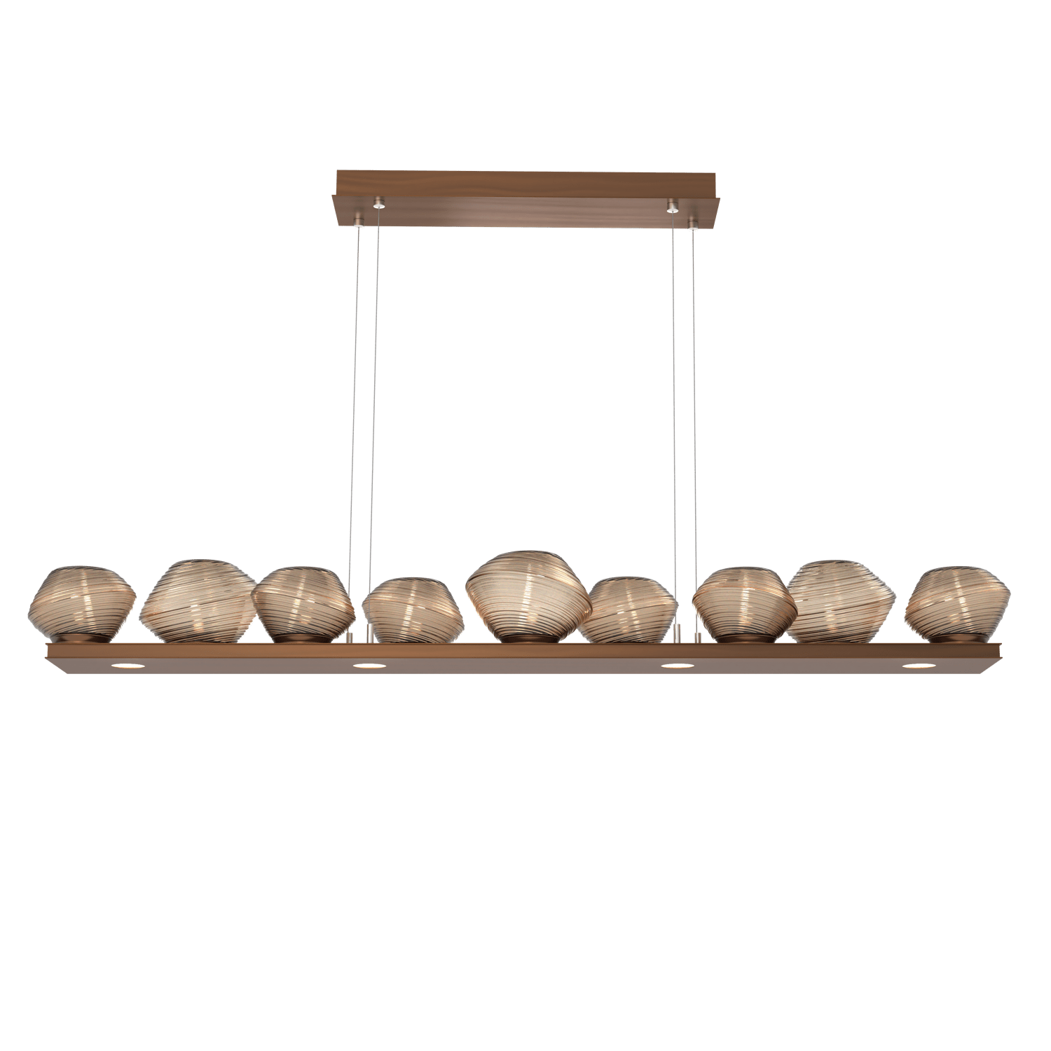 PLB0089-0C-RB-B-Hammerton-Studio-Mesa-59-inch-linear-chandelier-with-oil-rubbed-bronze-finish-and-bronze-blown-glass-shades-and-LED-lamping