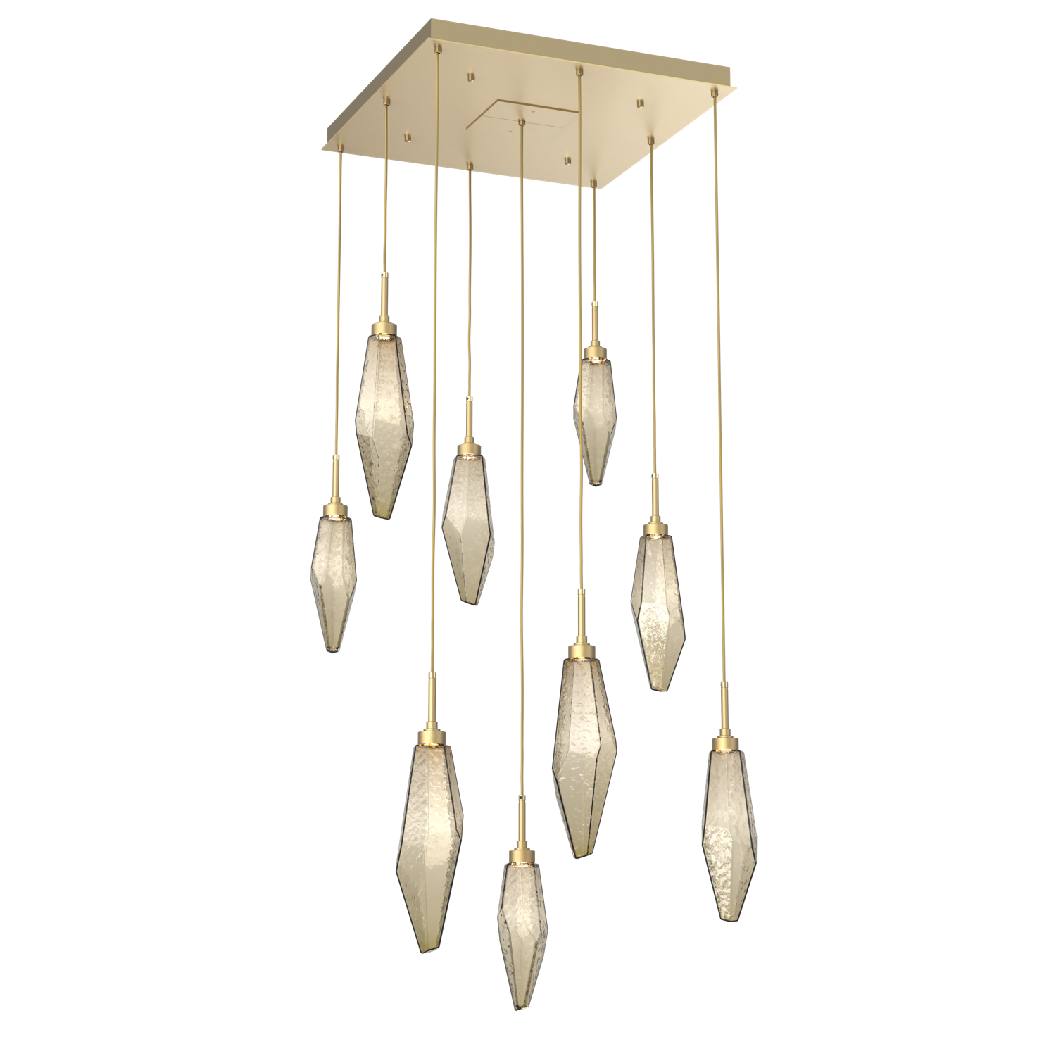 CHB0050-09-GB-CB-Hammerton-Studio-Rock-Crystal-9-light-square-pendant-chandelier-with-gilded-brass-finish-and-chilled-bronze-blown-glass-shades-and-LED-lamping