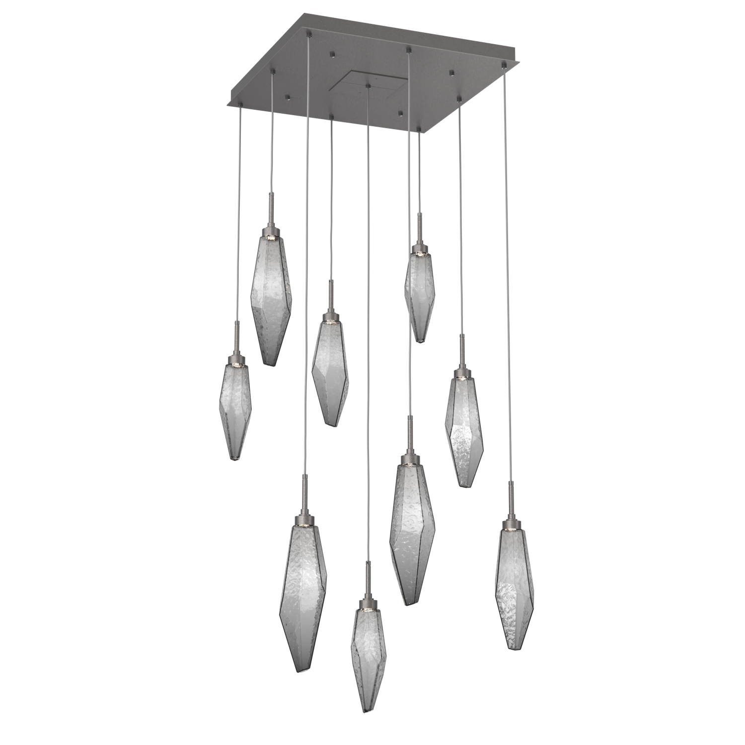 CHB0050-09-GP-CS-Hammerton-Studio-Rock-Crystal-9-light-square-pendant-chandelier-with-graphite-finish-and-chilled-smoke-glass-shades-and-LED-lamping