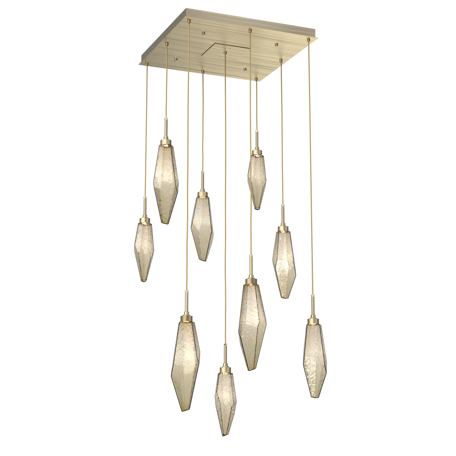CHB0050-09-HB-CB-Hammerton-Studio-Rock-Crystal-9-light-square-pendant-chandelier-with-heritage-brass-finish-and-chilled-bronze-blown-glass-shades-and-LED-lamping