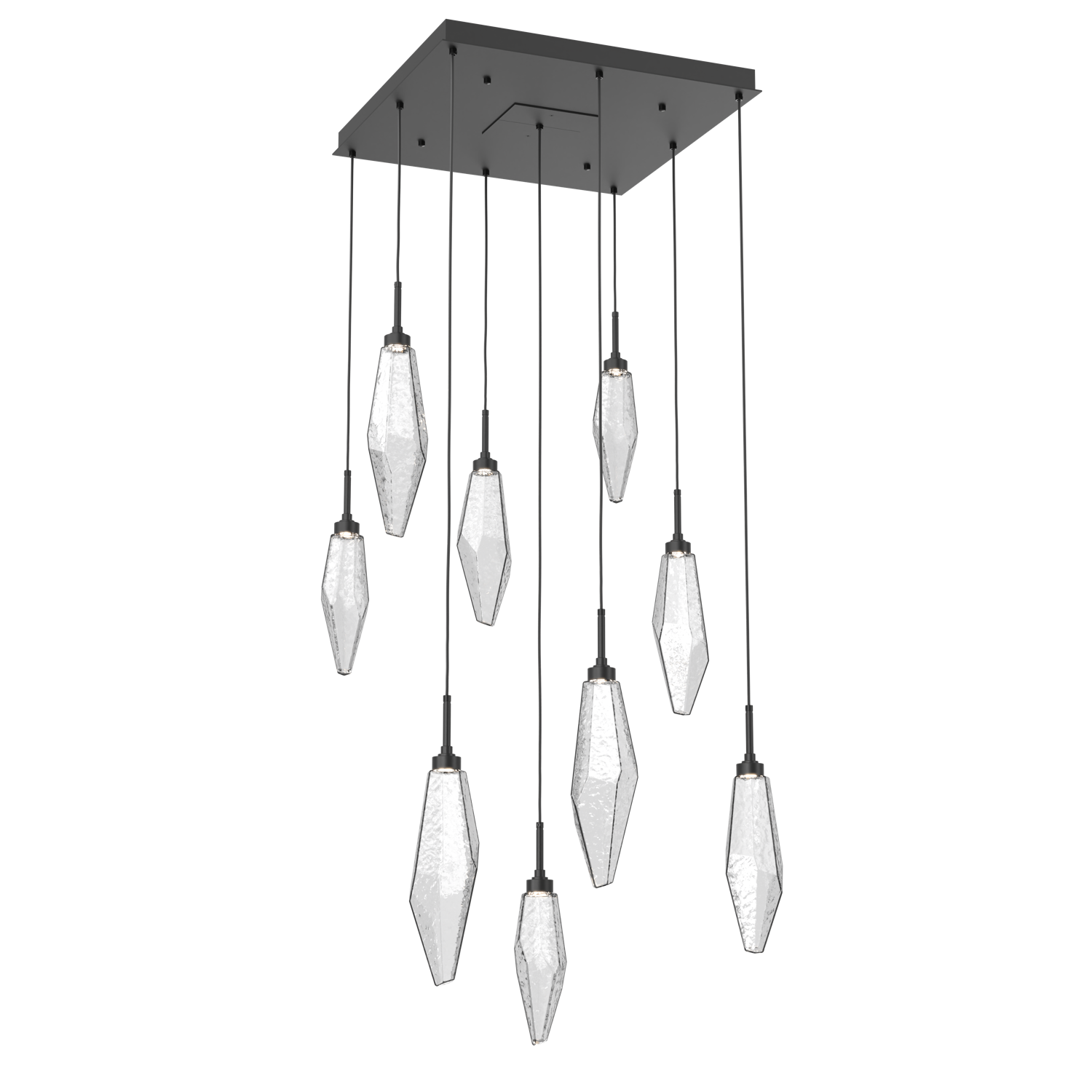 CHB0050-09-MB-CC-Hammerton-Studio-Rock-Crystal-9-light-square-pendant-chandelier-with-matte-black-finish-and-clear-glass-shades-and-LED-lamping