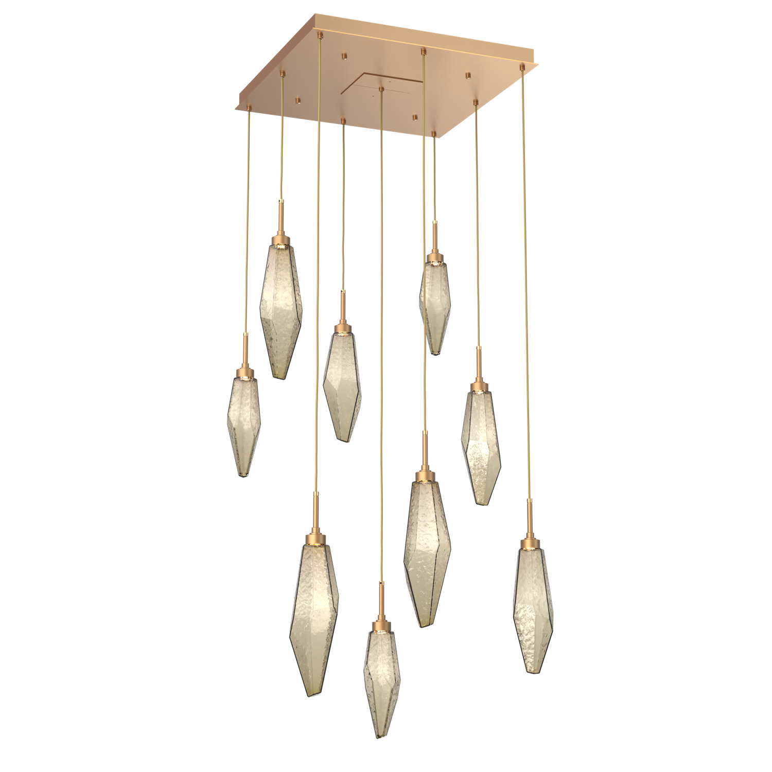 CHB0050-09-NB-CB-Hammerton-Studio-Rock-Crystal-9-light-square-pendant-chandelier-with-novel-brass-finish-and-chilled-bronze-blown-glass-shades-and-LED-lamping