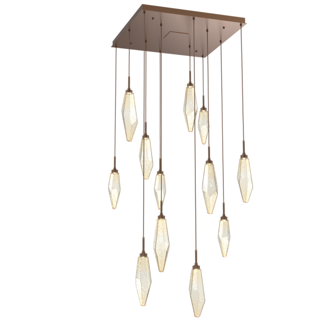 Rock Crystal Square Pendant Chandelier | Hammerton Studio