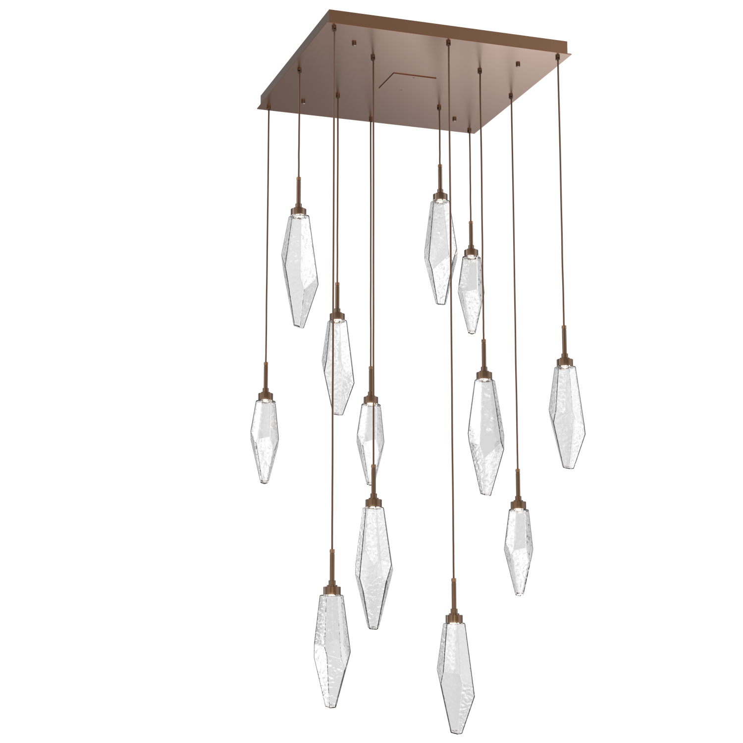 CHB0050-12-BB-CC-Hammerton-Studio-Rock-Crystal-12-light-square-pendant-chandelier-with-burnished-bronze-finish-and-clear-glass-shades-and-LED-lamping