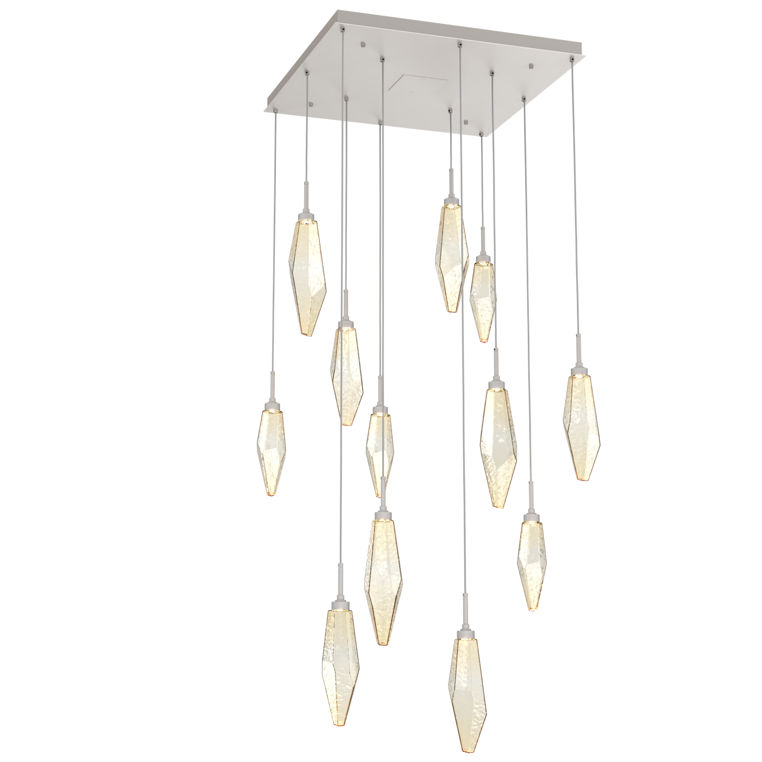 CHB0050-12-BS-CA-Hammerton-Studio-Rock-Crystal-12-light-square-pendant-chandelier-with-beige-silver-finish-and-chilled-amber-blown-glass-shades-and-LED-lamping