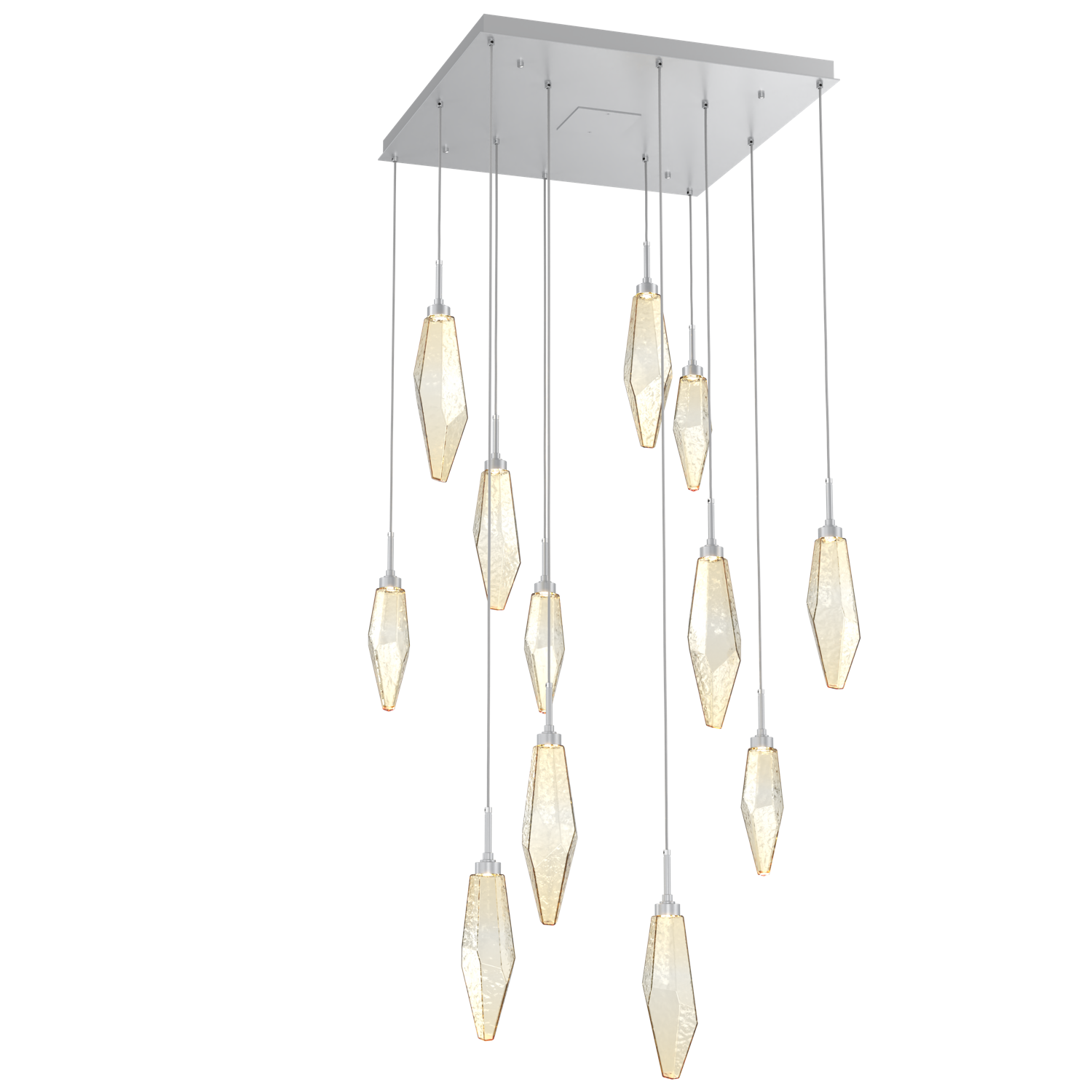 CHB0050-12-CS-CA-Hammerton-Studio-Rock-Crystal-12-light-square-pendant-chandelier-with-classic-silver-finish-and-chilled-amber-blown-glass-shades-and-LED-lamping