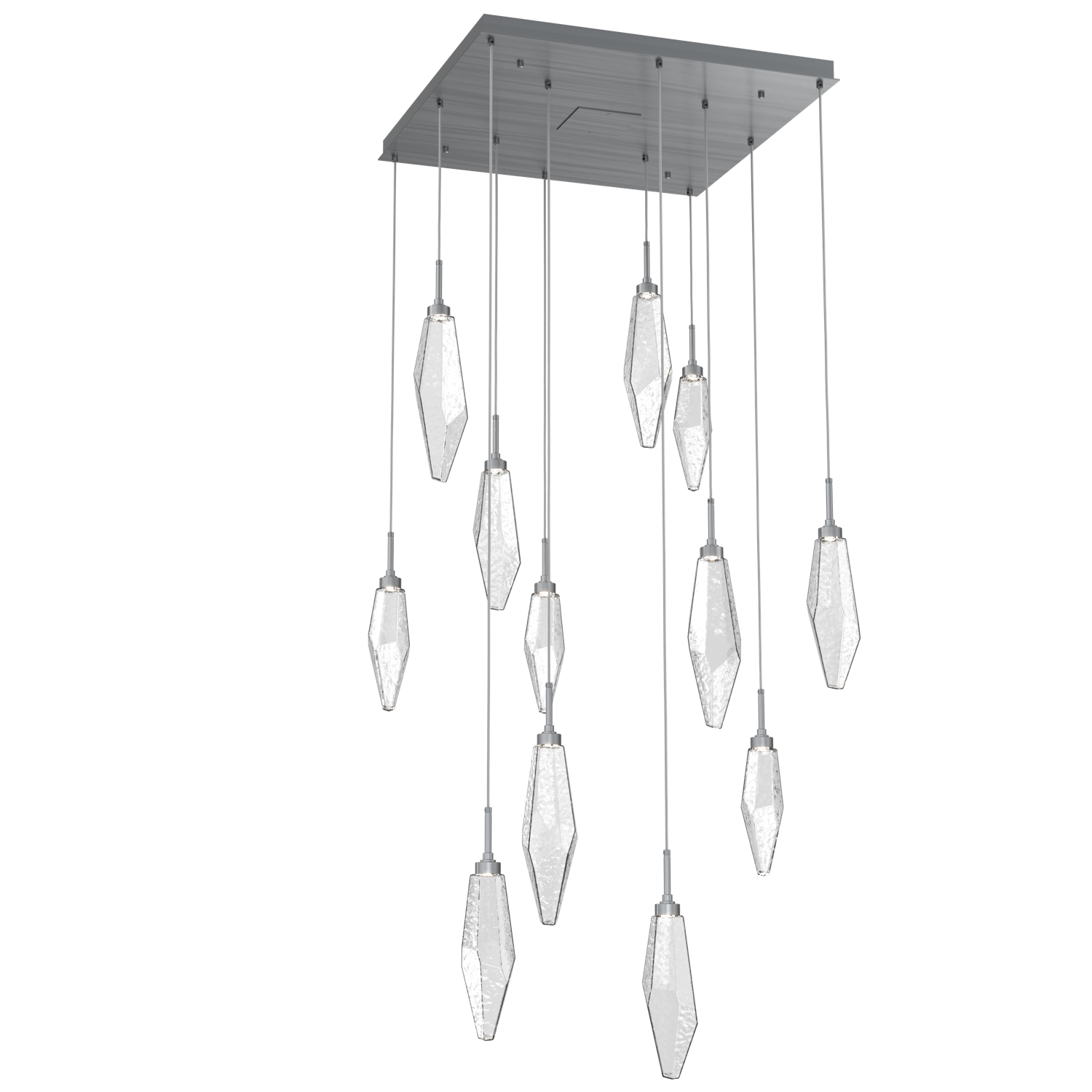 CHB0050-12-GM-CC-Hammerton-Studio-Rock-Crystal-12-light-square-pendant-chandelier-with-gunmetal-finish-and-clear-glass-shades-and-LED-lamping