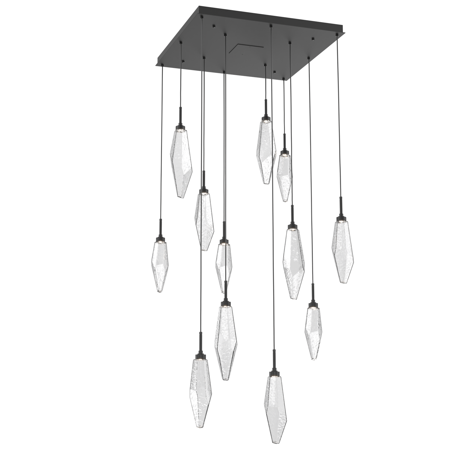 CHB0050-12-MB-CC-Hammerton-Studio-Rock-Crystal-12-light-square-pendant-chandelier-with-matte-black-finish-and-clear-glass-shades-and-LED-lamping