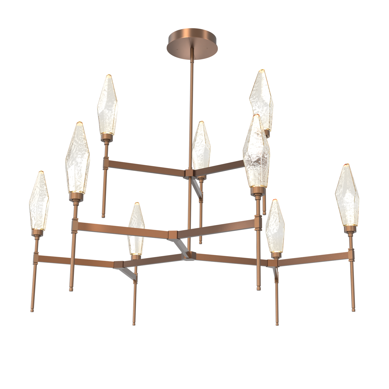 CHB0050-54-BB-CA-Hammerton-Studio-Rock-Crystal-54-inch-round-two-tier-belvedere-chandelier-with-burnished-bronze-finish-and-chilled-amber-blown-glass-shades-and-LED-lamping