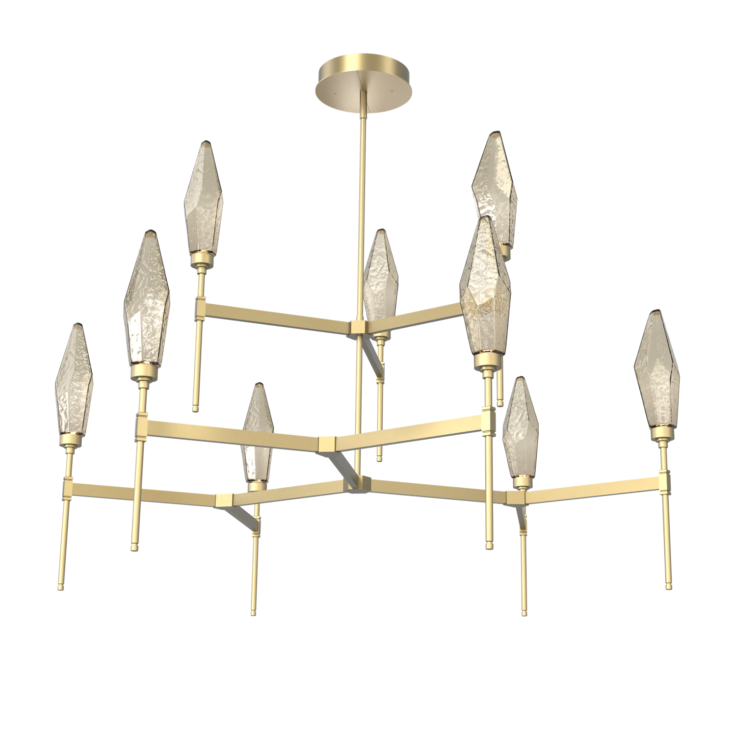 CHB0050-54-GB-CB-Hammerton-Studio-Rock-Crystal-54-inch-round-two-tier-belvedere-chandelier-with-gilded-brass-finish-and-chilled-bronze-blown-glass-shades-and-LED-lamping