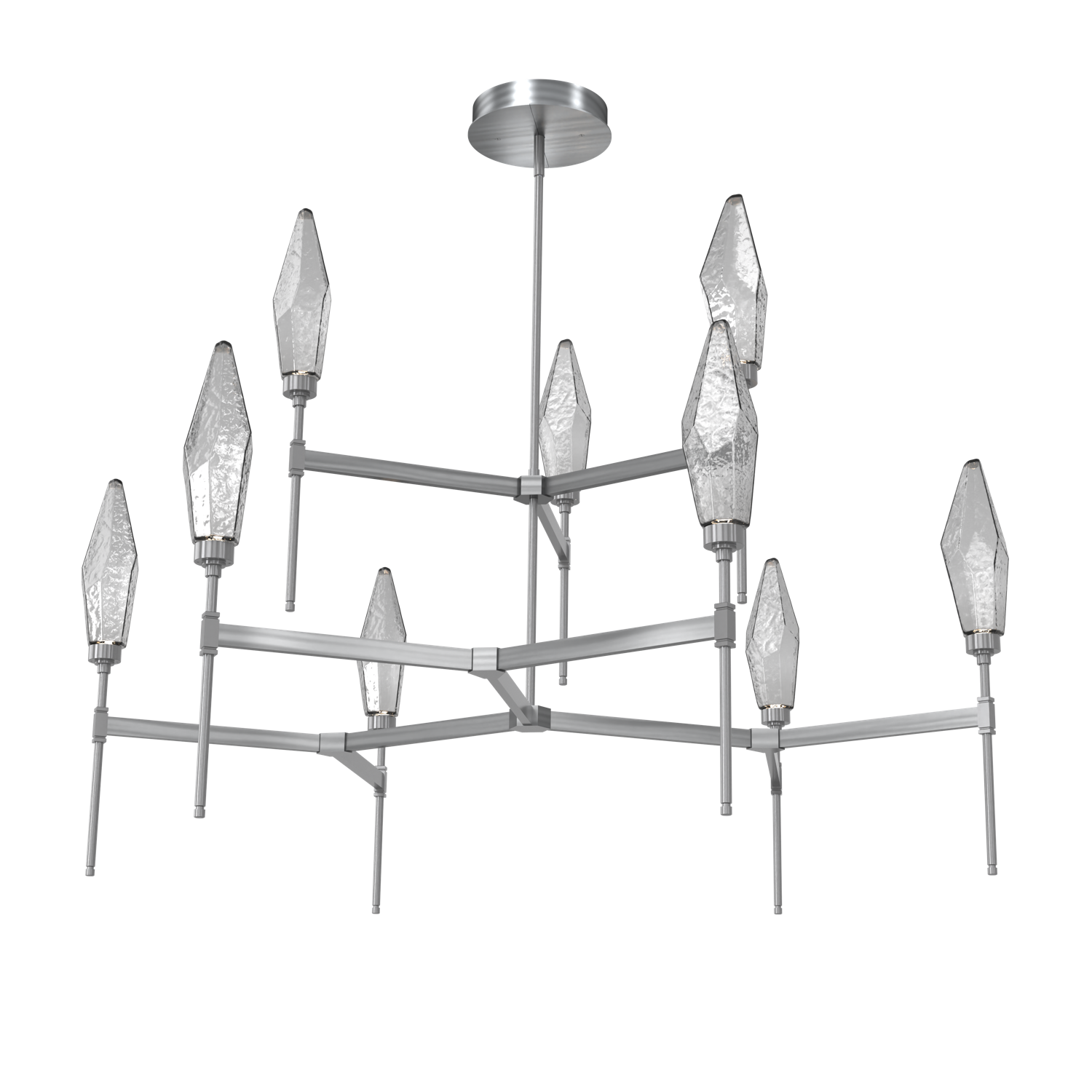 CHB0050-54-GM-CS-Hammerton-Studio-Rock-Crystal-54-inch-round-two-tier-belvedere-chandelier-with-gunmetal-finish-and-chilled-smoke-glass-shades-and-LED-lamping