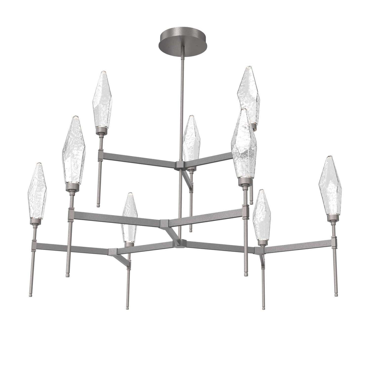 CHB0050-54-GP-CC-Hammerton-Studio-Rock-Crystal-54-inch-round-two-tier-belvedere-chandelier-with-graphite-finish-and-clear-glass-shades-and-LED-lamping