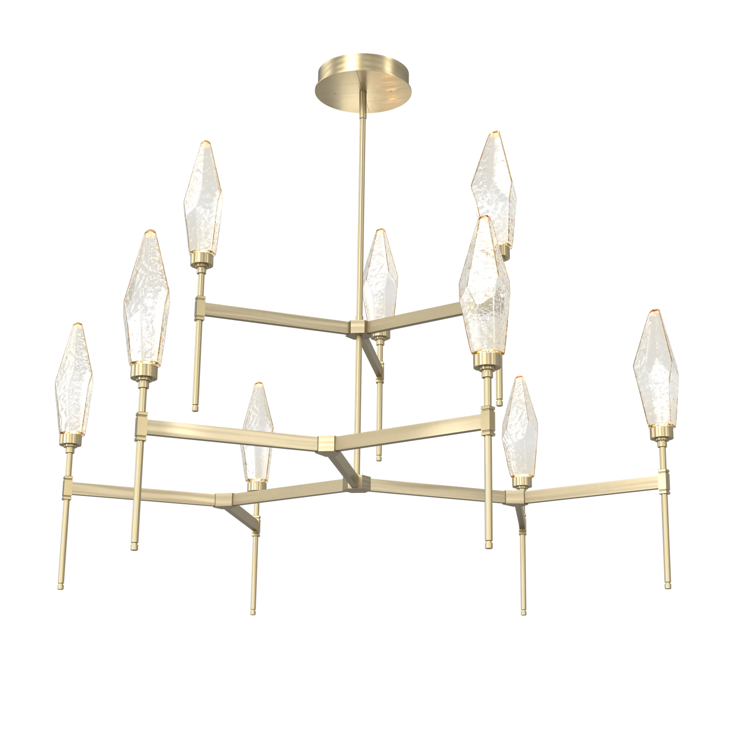 CHB0050-54-HB-CA-Hammerton-Studio-Rock-Crystal-54-inch-round-two-tier-belvedere-chandelier-with-heritage-brass-finish-and-chilled-amber-blown-glass-shades-and-LED-lamping