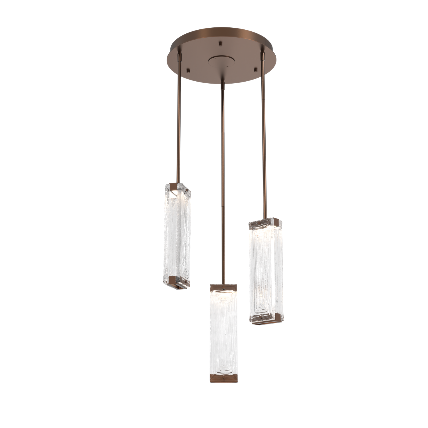 CHB0090-03-BB-TL-Hammerton-Studio-Tabulo-3-light-multi-pendant-chandelier-with-burnished-bronze-finish-and-clear-linea-cast-glass-shade-and-LED-lamping