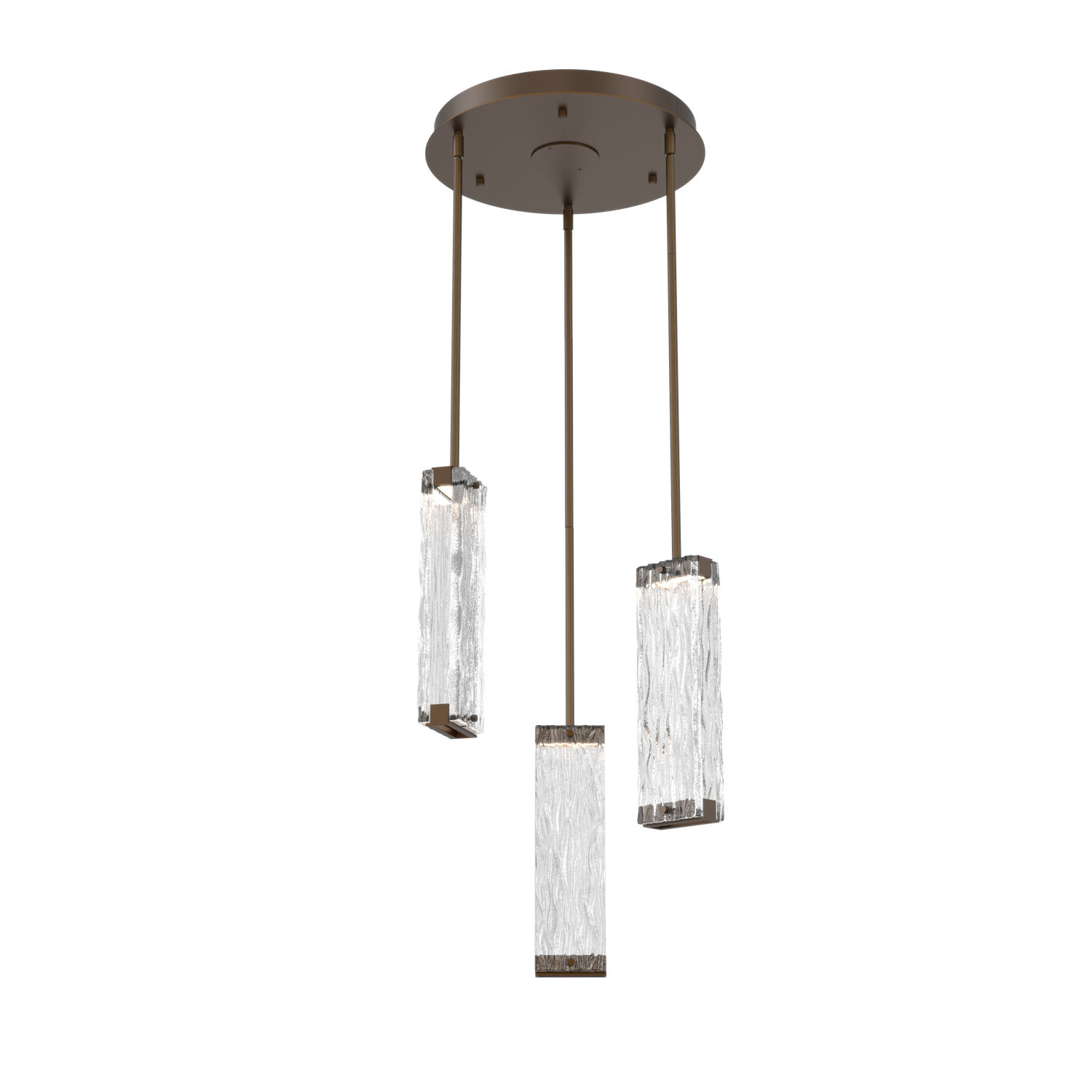 CHB0090-03-FB-TT-Hammerton-Studio-Tabulo-3-light-multi-pendant-chandelier-with-flat-bronze-finish-and-clear-tidal-cast-glass-shade-and-LED-lamping