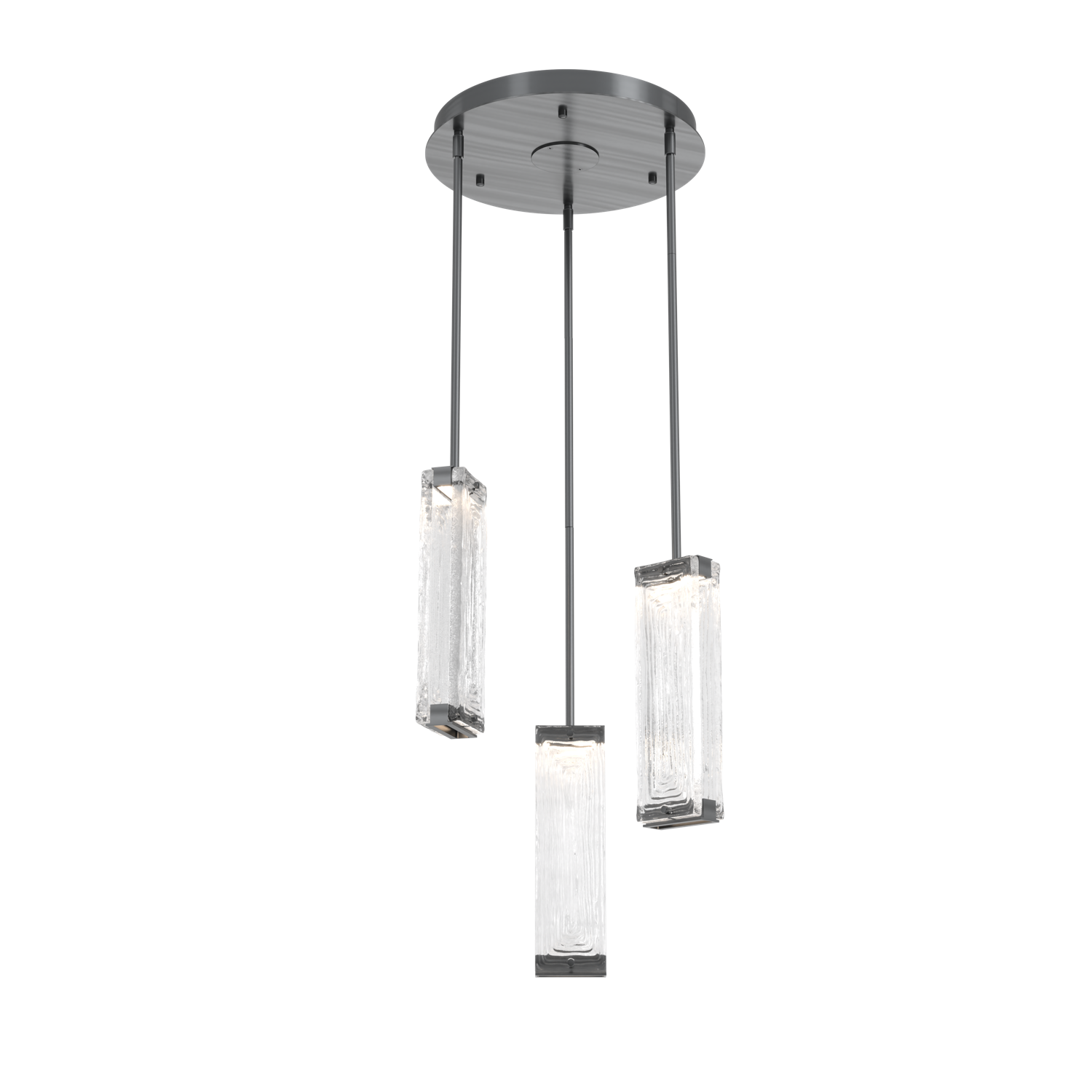 CHB0090-03-GM-TL-Hammerton-Studio-Tabulo-3-light-multi-pendant-chandelier-with-gunmetal-finish-and-clear-linea-cast-glass-shade-and-LED-lamping