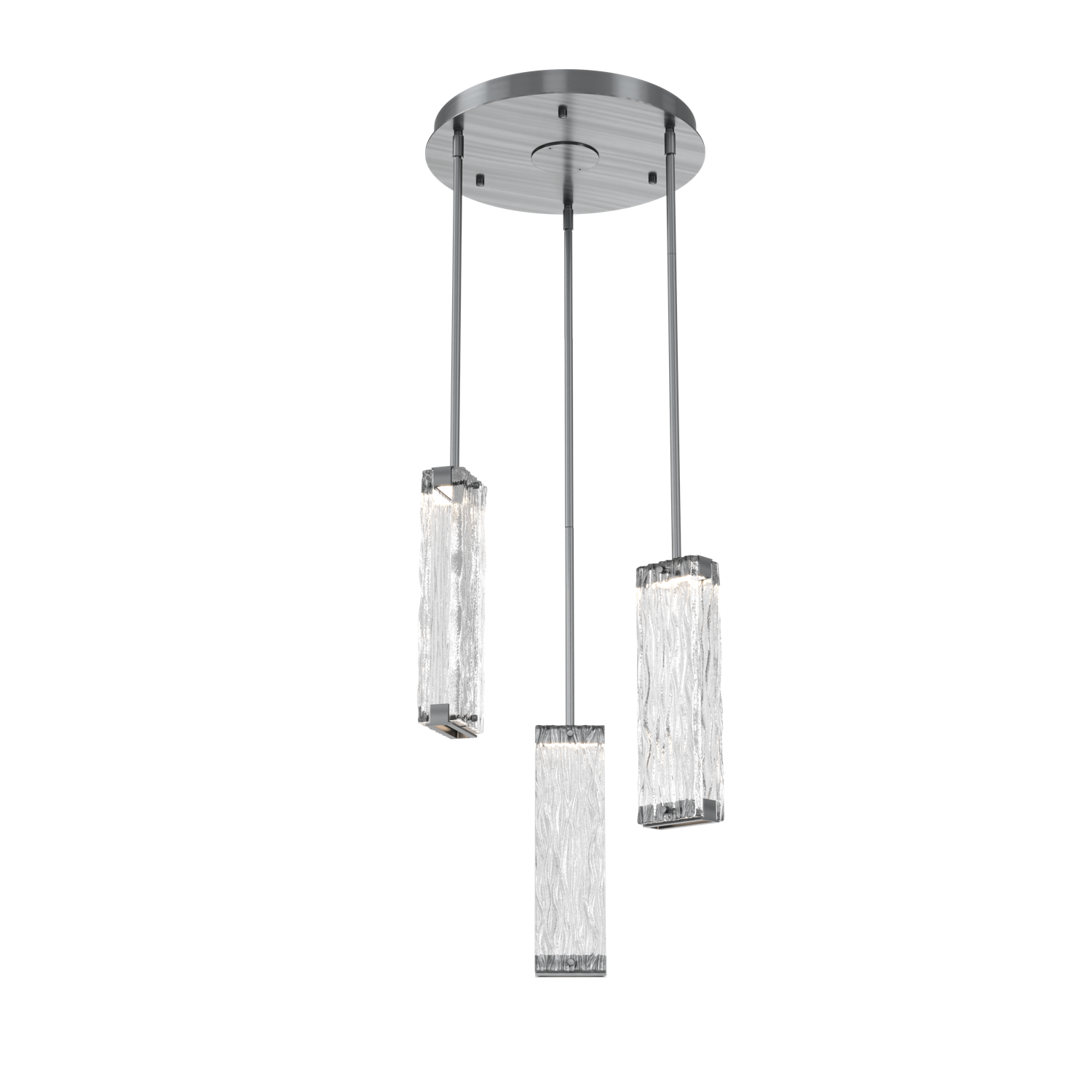 CHB0090-03-GM-TT-Hammerton-Studio-Tabulo-3-light-multi-pendant-chandelier-with-gunmetal-finish-and-clear-tidal-cast-glass-shade-and-LED-lamping