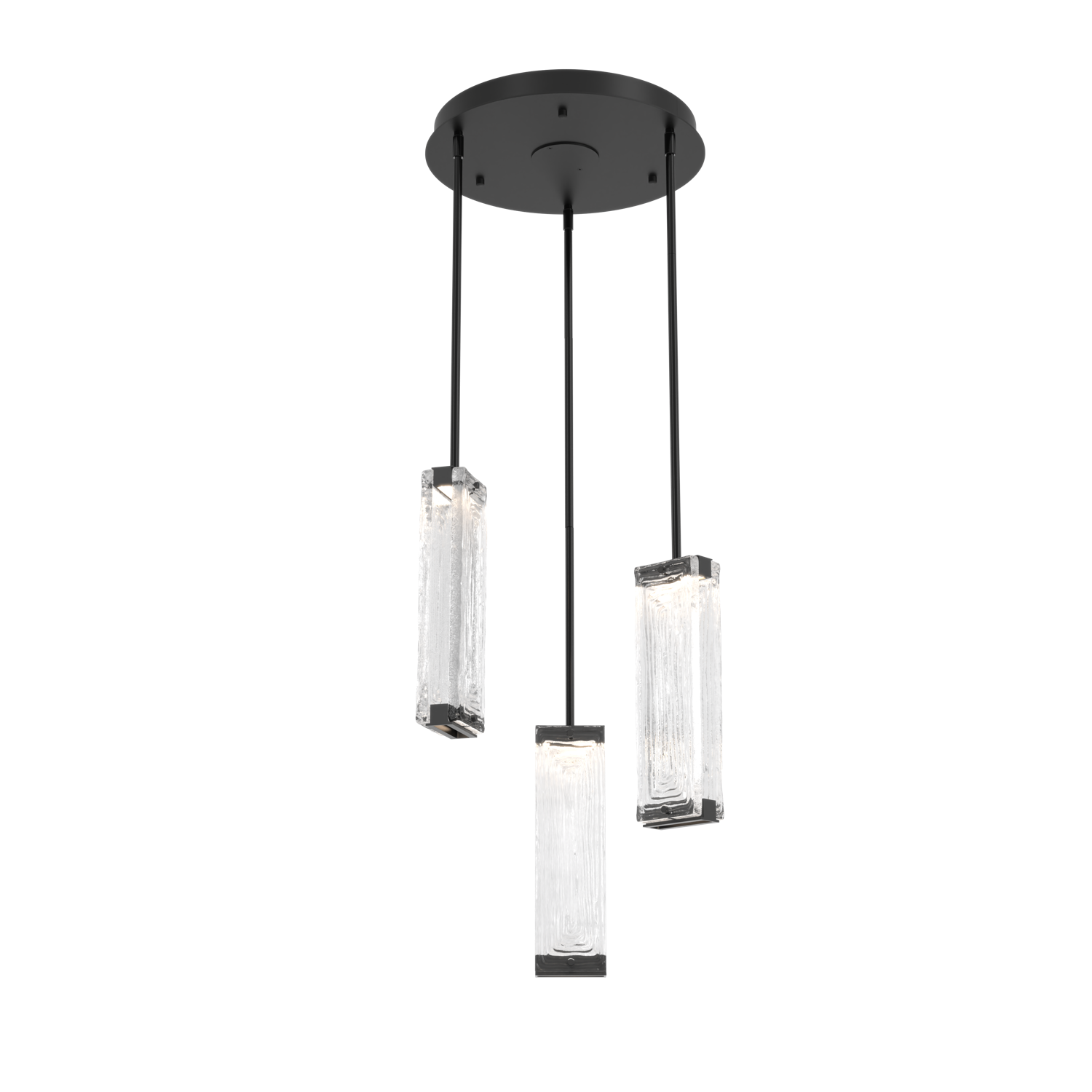 CHB0090-03-MB-TL-Hammerton-Studio-Tabulo-3-light-multi-pendant-chandelier-with-matte-black-finish-and-clear-linea-cast-glass-shade-and-LED-lamping