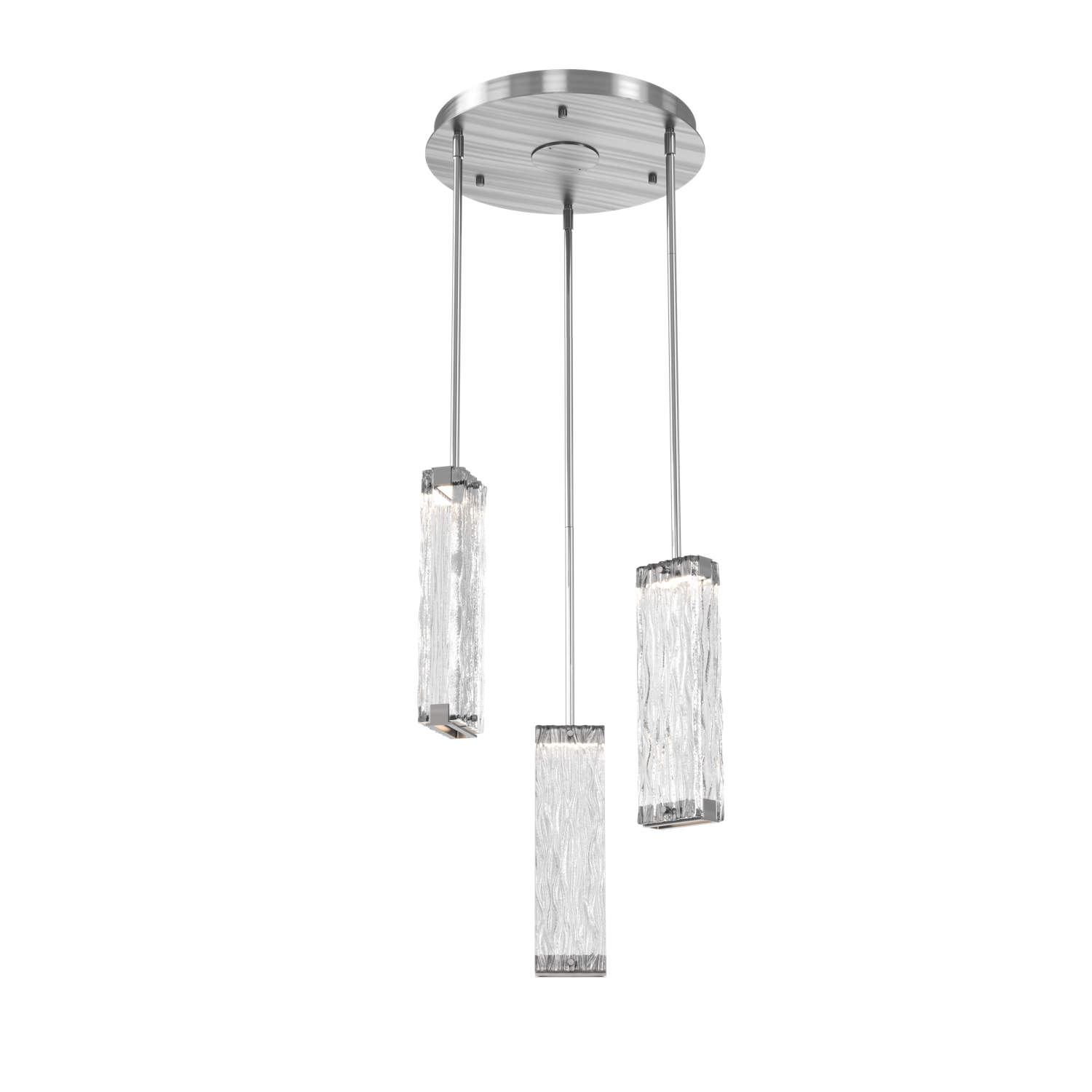 CHB0090-03-SN-TT-Hammerton-Studio-Tabulo-3-light-multi-pendant-chandelier-with-satin-nickel-finish-and-clear-tidal-cast-glass-shade-and-LED-lamping