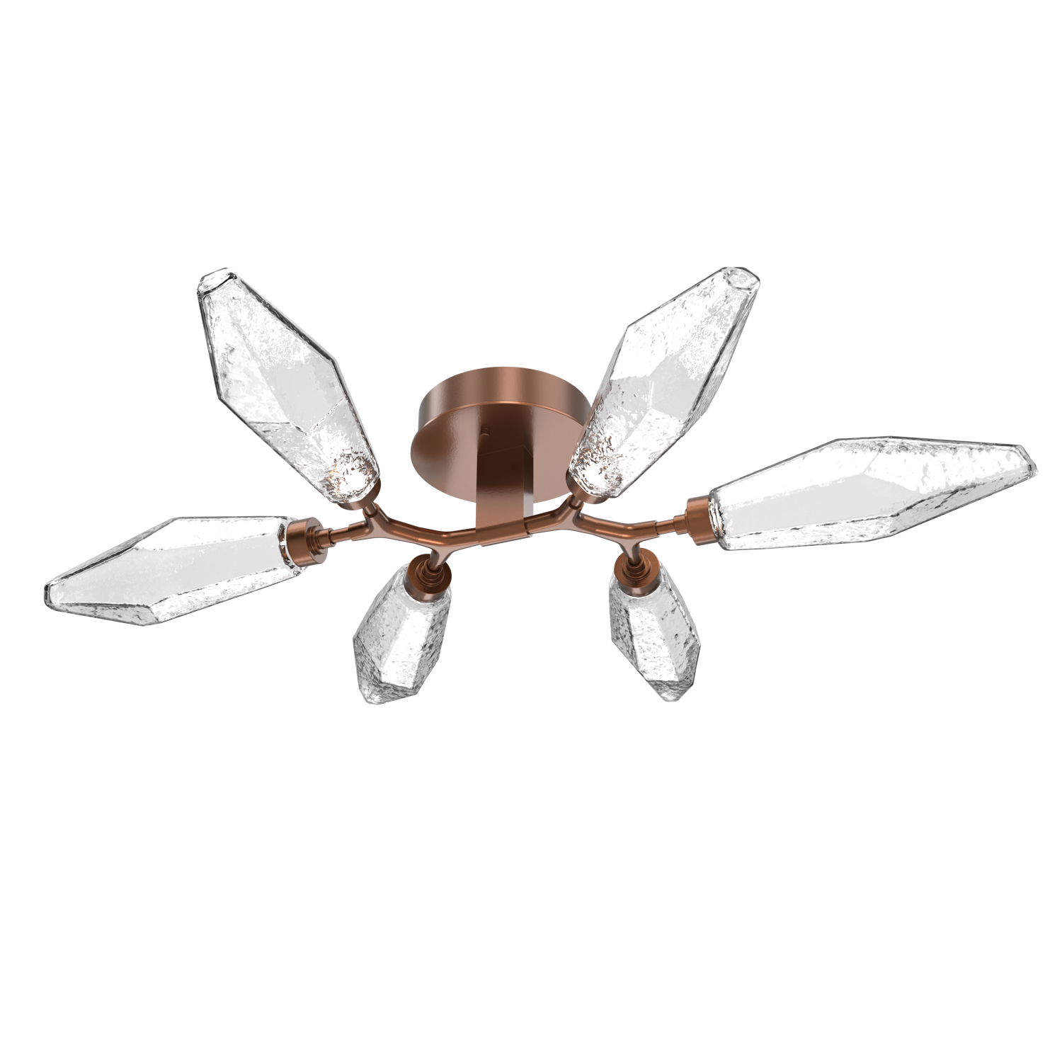 CLB0050-01-BB-CC-Hammerton-Studio-Rock-Crystal-flush-mount-light-with-burnished-bronze-finish-and-clear-glass-shades-and-LED-lamping