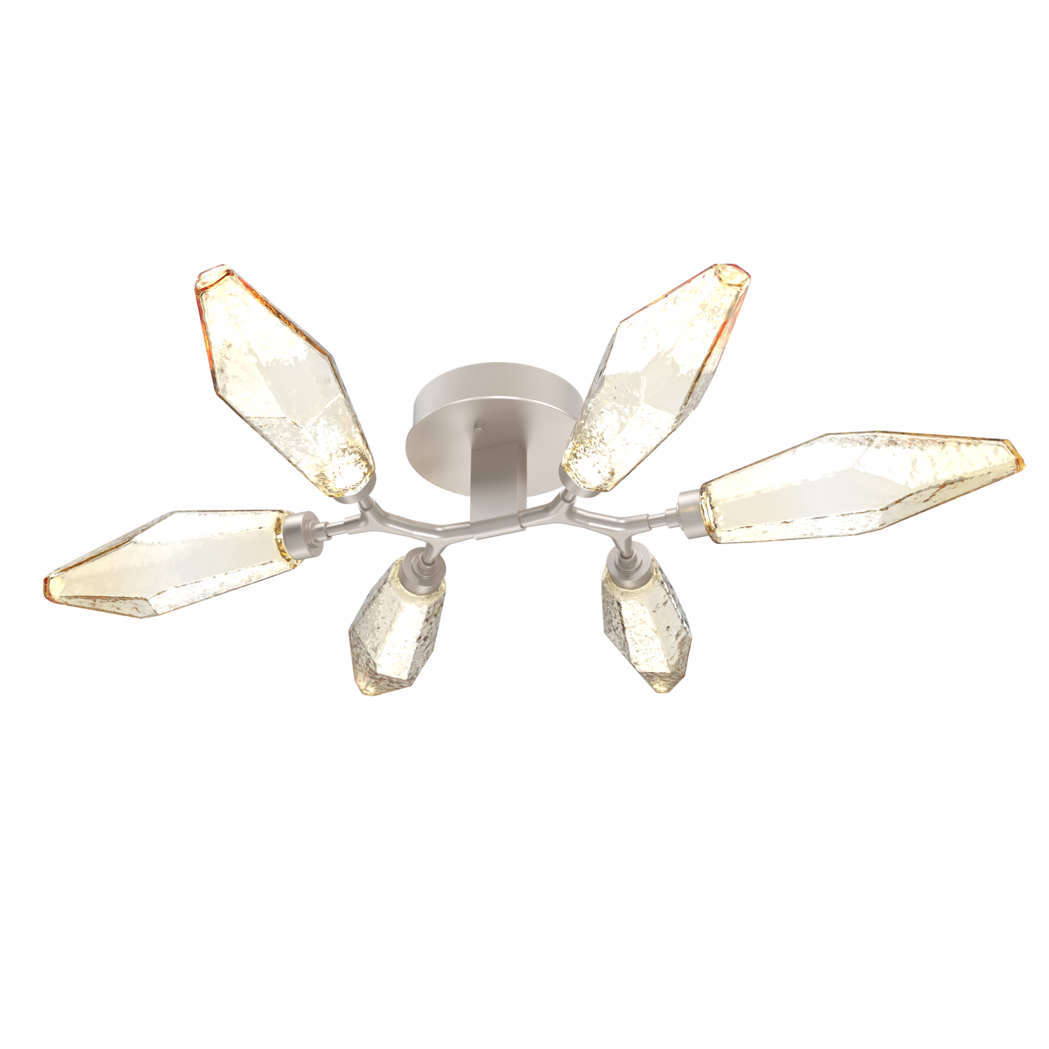 CLB0050-01-BS-CA-Hammerton-Studio-Rock-Crystal-flush-mount-light-with-beige-silver-finish-and-chilled-amber-blown-glass-shades-and-LED-lamping