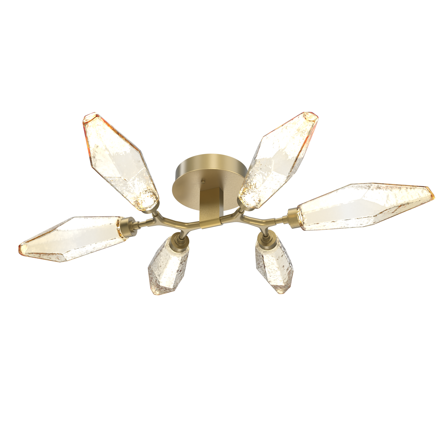 CLB0050-01-GB-CA-Hammerton-Studio-Rock-Crystal-flush-mount-light-with-gilded-brass-finish-and-chilled-amber-blown-glass-shades-and-LED-lamping