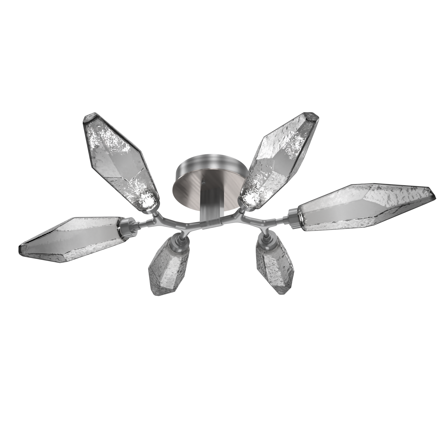 CLB0050-01-GM-CS-Hammerton-Studio-Rock-Crystal-flush-mount-light-with-gunmetal-finish-and-chilled-smoke-glass-shades-and-LED-lamping