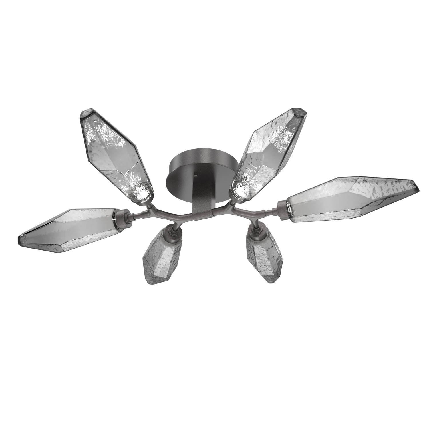 CLB0050-01-GP-CS-Hammerton-Studio-Rock-Crystal-flush-mount-light-with-graphite-finish-and-chilled-smoke-glass-shades-and-LED-lamping