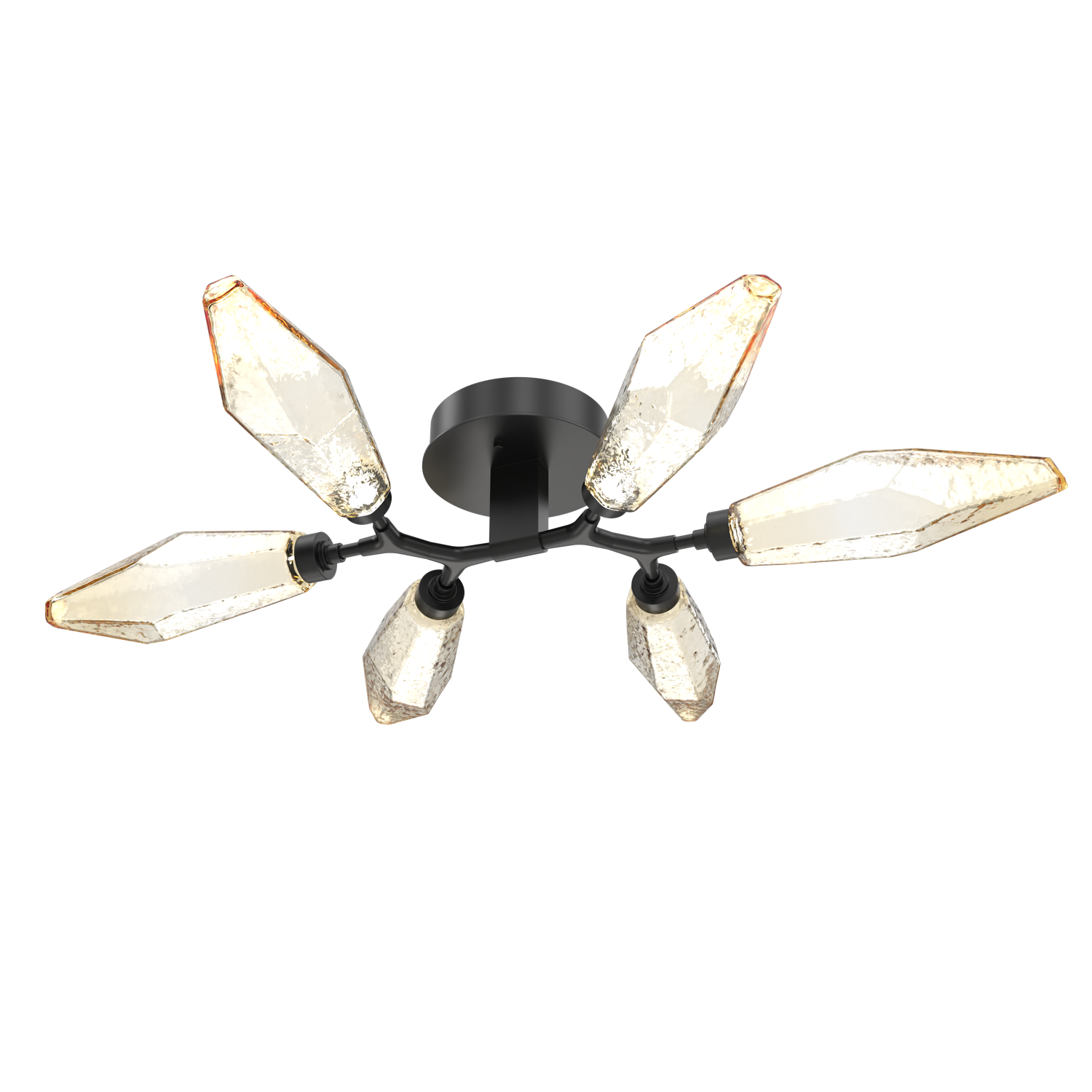CLB0050-01-MB-CA-Hammerton-Studio-Rock-Crystal-flush-mount-light-with-matte-black-finish-and-chilled-amber-blown-glass-shades-and-LED-lamping