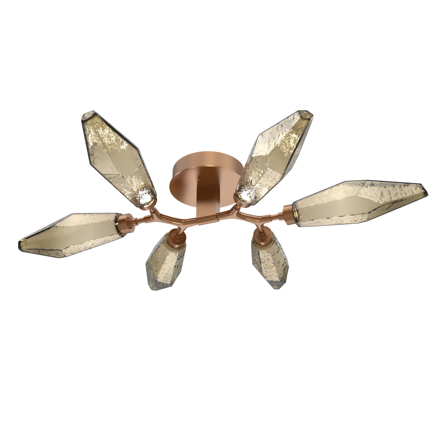 CLB0050-01-NB-CB-Hammerton-Studio-Rock-Crystal-flush-mount-light-with-novel-brass-finish-and-chilled-bronze-blown-glass-shades-and-LED-lamping