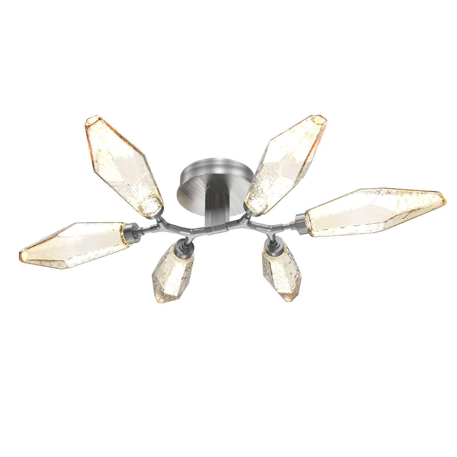 CLB0050-01-SN-CA-Hammerton-Studio-Rock-Crystal-flush-mount-light-with-satin-nickel-finish-and-chilled-amber-blown-glass-shades-and-LED-lamping