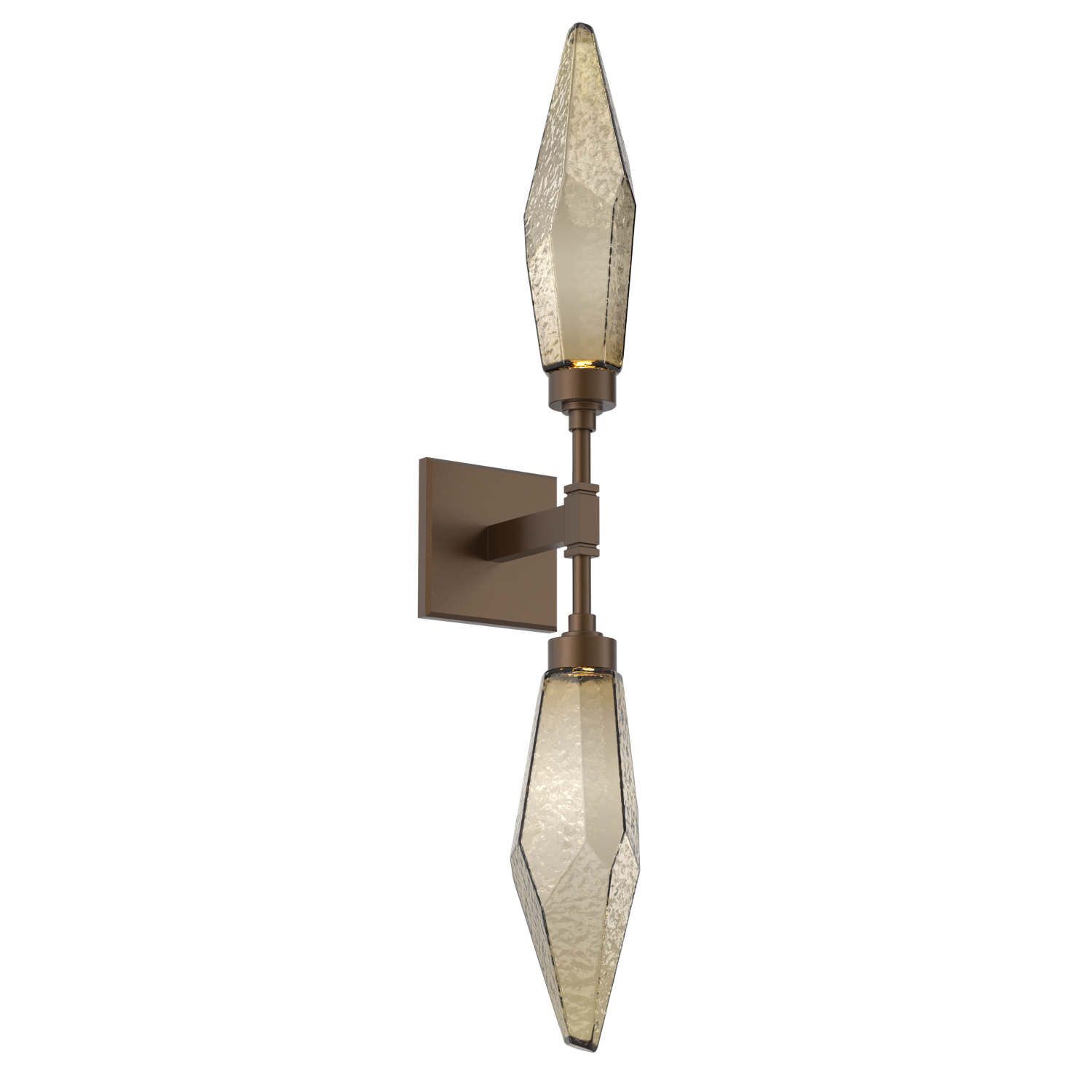 IDB0050-02-FB-CB-Hammerton-Studio-Rock-Crystal-wall-sconce-with-flat-bronze-finish-and-chilled-bronze-blown-glass-shades-and-LED-lamping