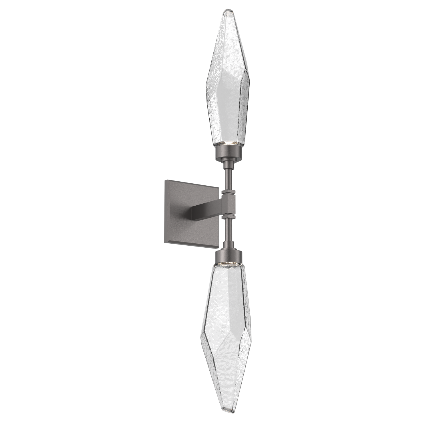IDB0050-02-GP-CC-Hammerton-Studio-Rock-Crystal-wall-sconce-with-graphite-finish-and-clear-glass-shades-and-LED-lamping