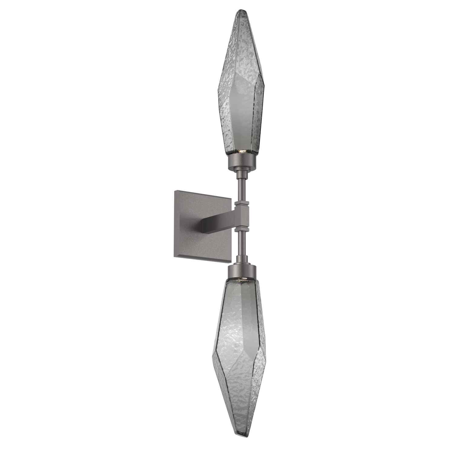 IDB0050-02-GP-CS-Hammerton-Studio-Rock-Crystal-wall-sconce-with-graphite-finish-and-chilled-smoke-glass-shades-and-LED-lamping