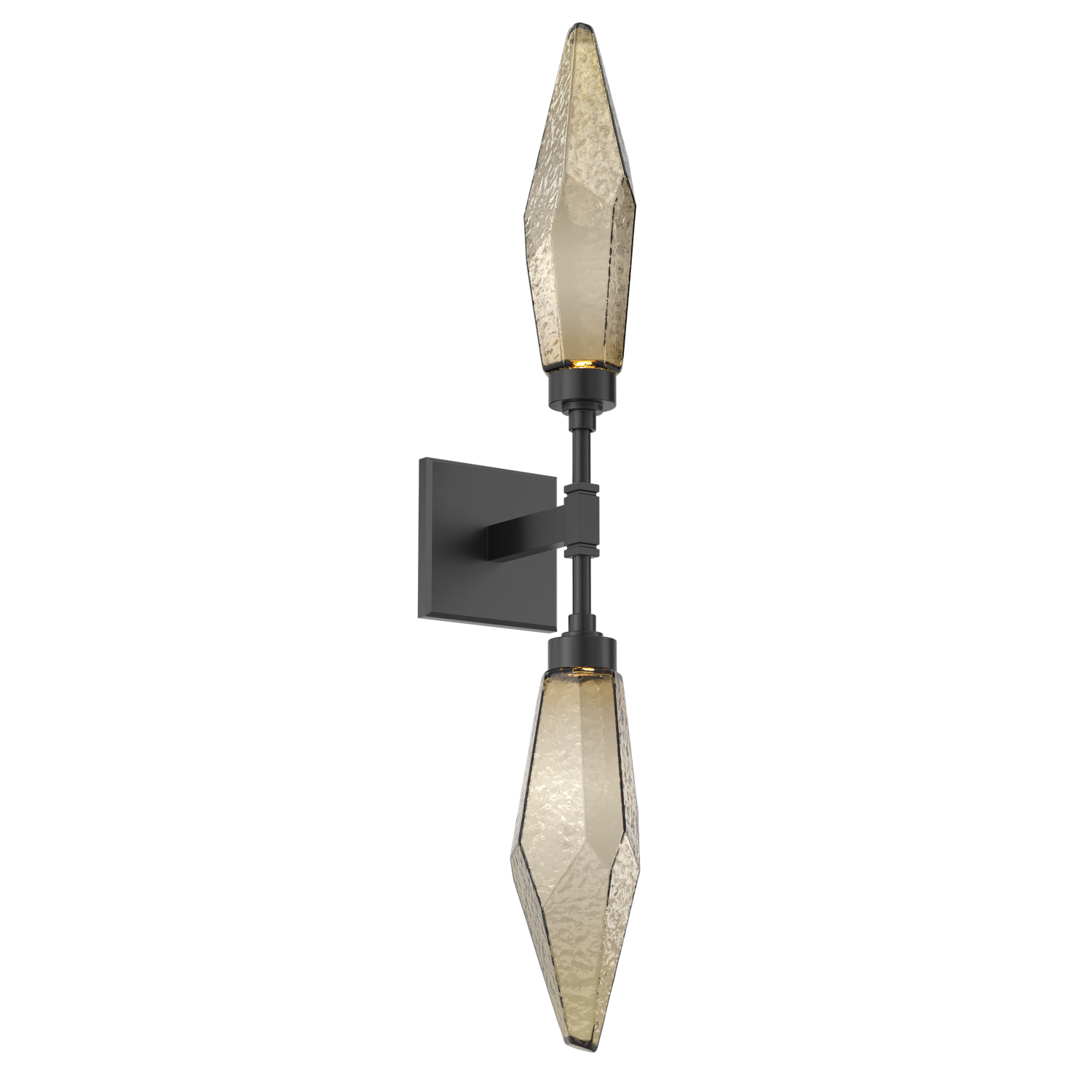 IDB0050-02-MB-CB-Hammerton-Studio-Rock-Crystal-wall-sconce-with-matte-black-finish-and-chilled-bronze-blown-glass-shades-and-LED-lamping