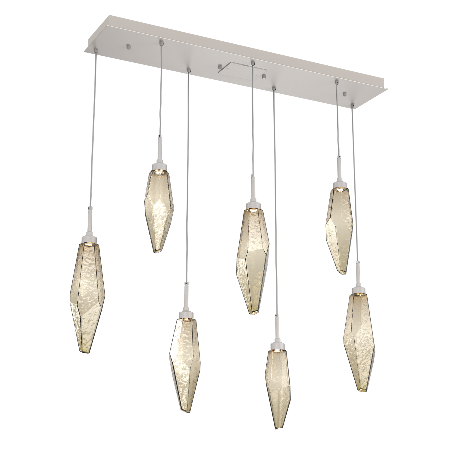 PLB0050-07-BS-CB-Hammerton-Studio-Rock-Crystal-7-light-linear-pendant-chandelier-with-beige-silver-finish-and-chilled-bronze-blown-glass-shades-and-LED-lamping