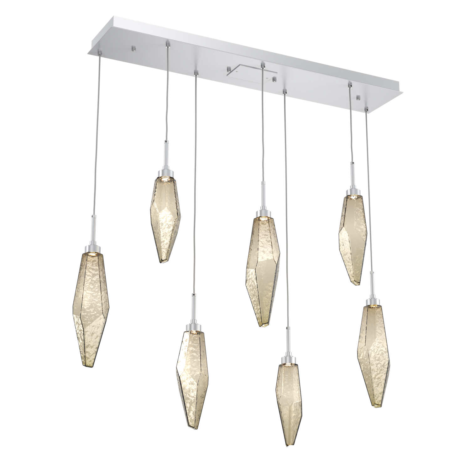 PLB0050-07-CS-CB-Hammerton-Studio-Rock-Crystal-7-light-linear-pendant-chandelier-with-classic-silver-finish-and-chilled-bronze-blown-glass-shades-and-LED-lamping