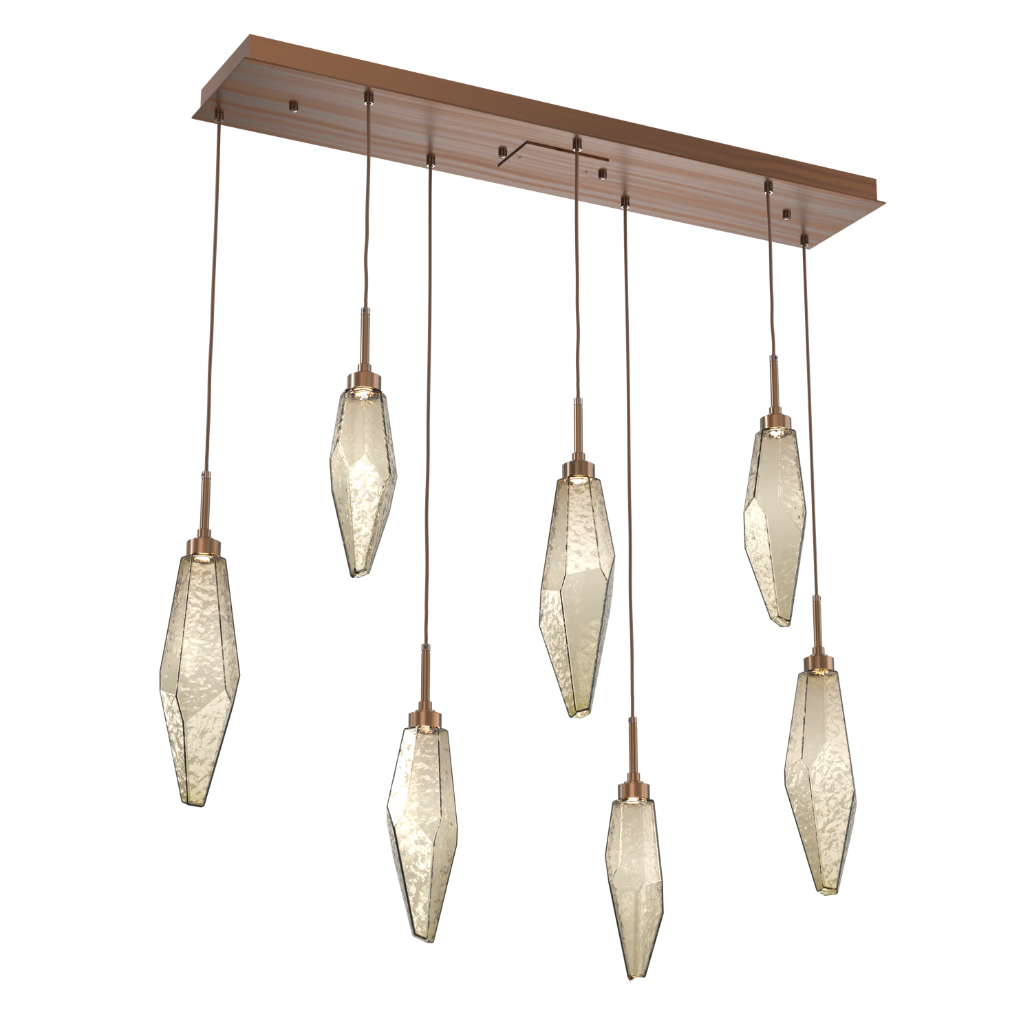 PLB0050-07-RB-CB-Hammerton-Studio-Rock-Crystal-7-light-linear-pendant-chandelier-with-oil-rubbed-bronze-finish-and-chilled-bronze-blown-glass-shades-and-LED-lamping