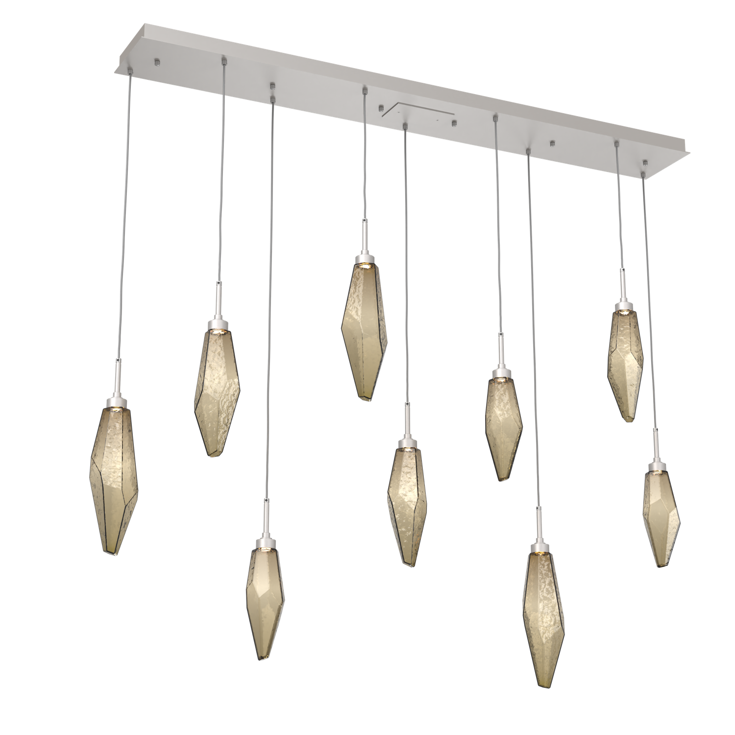 PLB0050-09-BS-CB-Hammerton-Studio-Rock-Crystal-9-light-linear-pendant-chandelier-with-beige-silver-finish-and-chilled-bronze-blown-glass-shades-and-LED-lamping