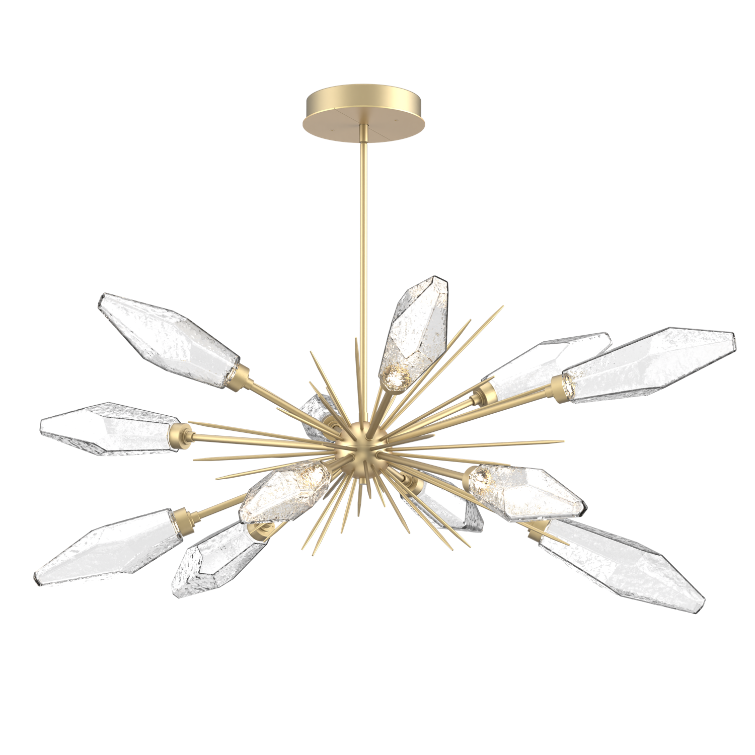 PLB0050-0A-GB-CC-Hammerton-Studio-Rock-Crystal-34-inch-starburst-chandelier-with-gilded-brass-finish-and-clear-glass-shades-and-LED-lamping