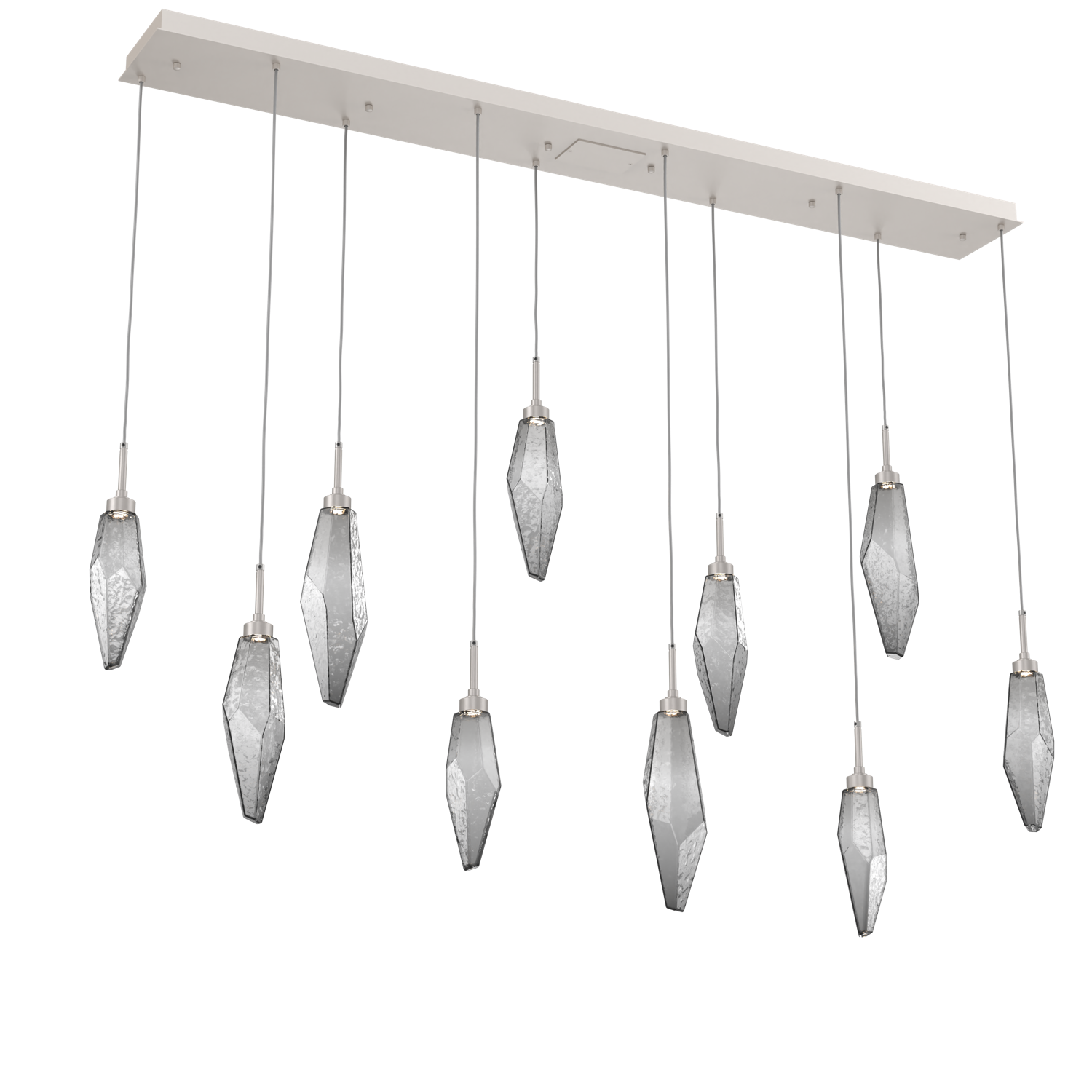 PLB0050-10-BS-CS-Hammerton-Studio-Rock-Crystal-10-light-linear-pendant-chandelier-with-beige-silver-finish-and-chilled-smoke-glass-shades-and-LED-lamping